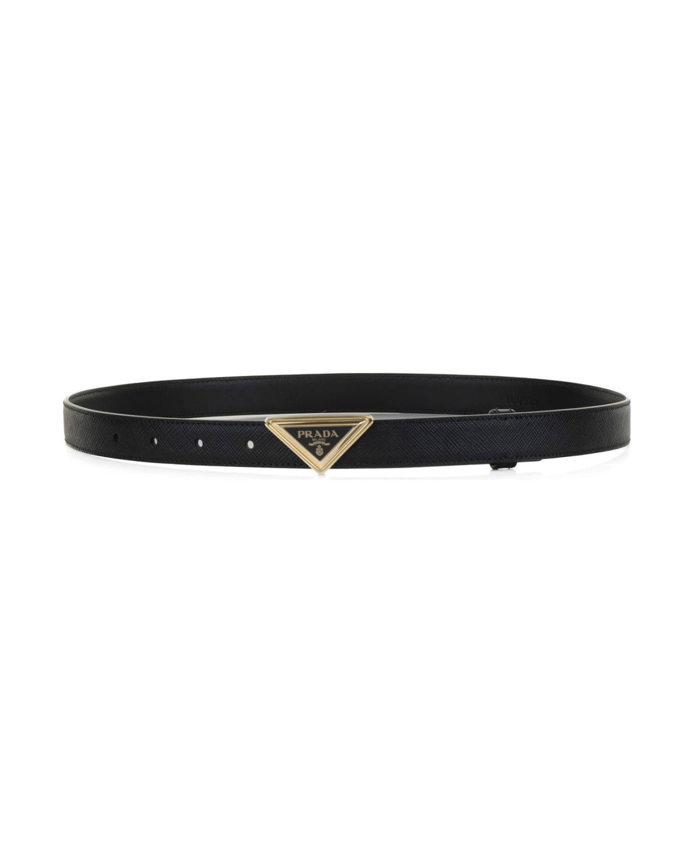 Prada Belt With Triangle Logo - NERO
