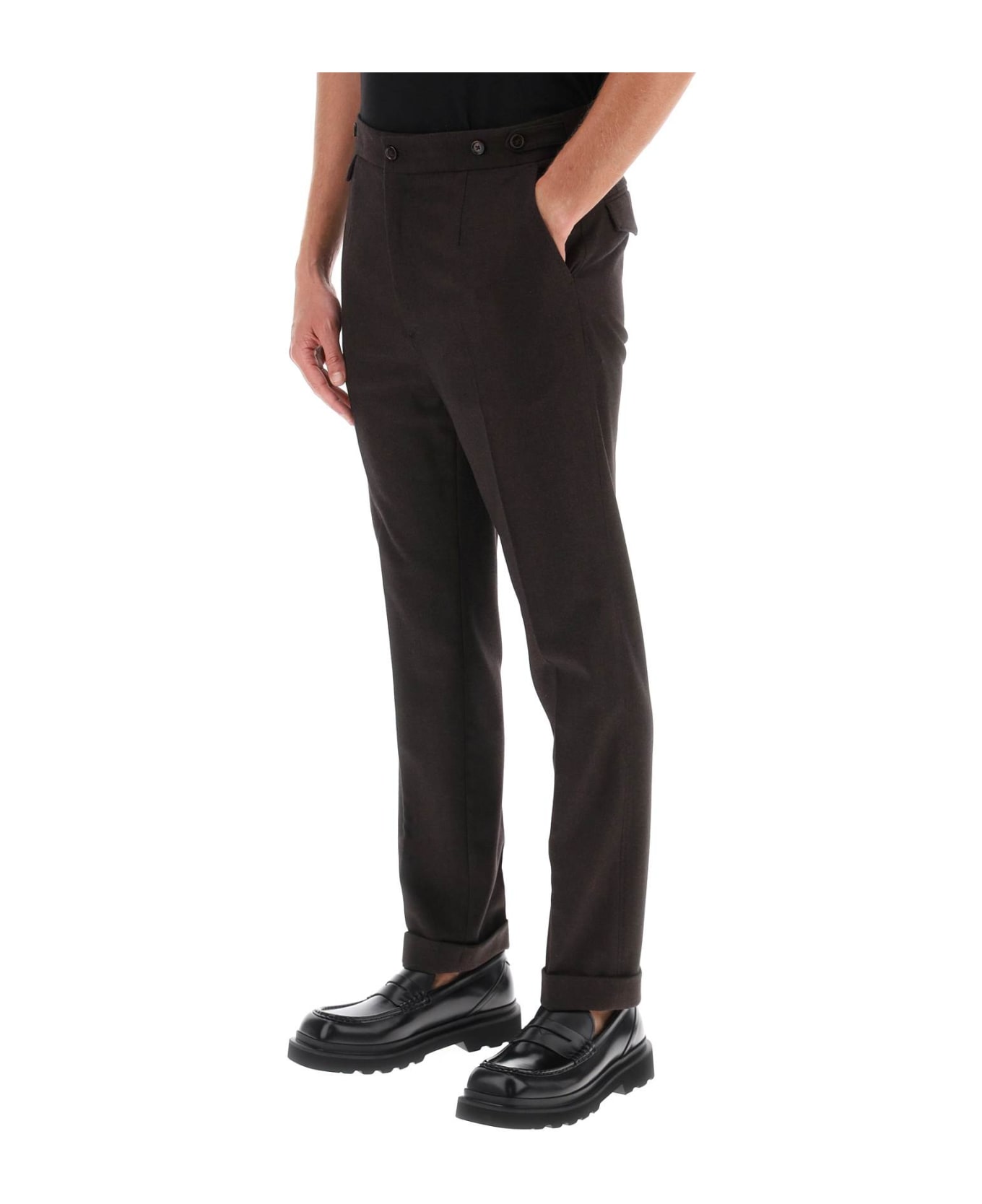 Dolce & Gabbana Re-edition Flannel Pants - MARRONE (Brown)