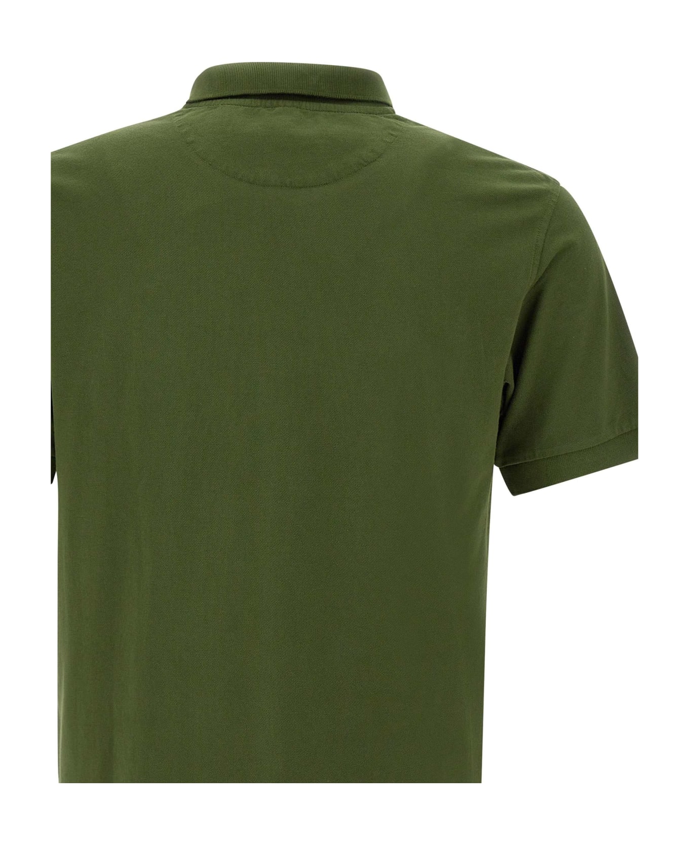 Sun 68 "cold Garment Dye" Cotton Polo Shirt - GREEN