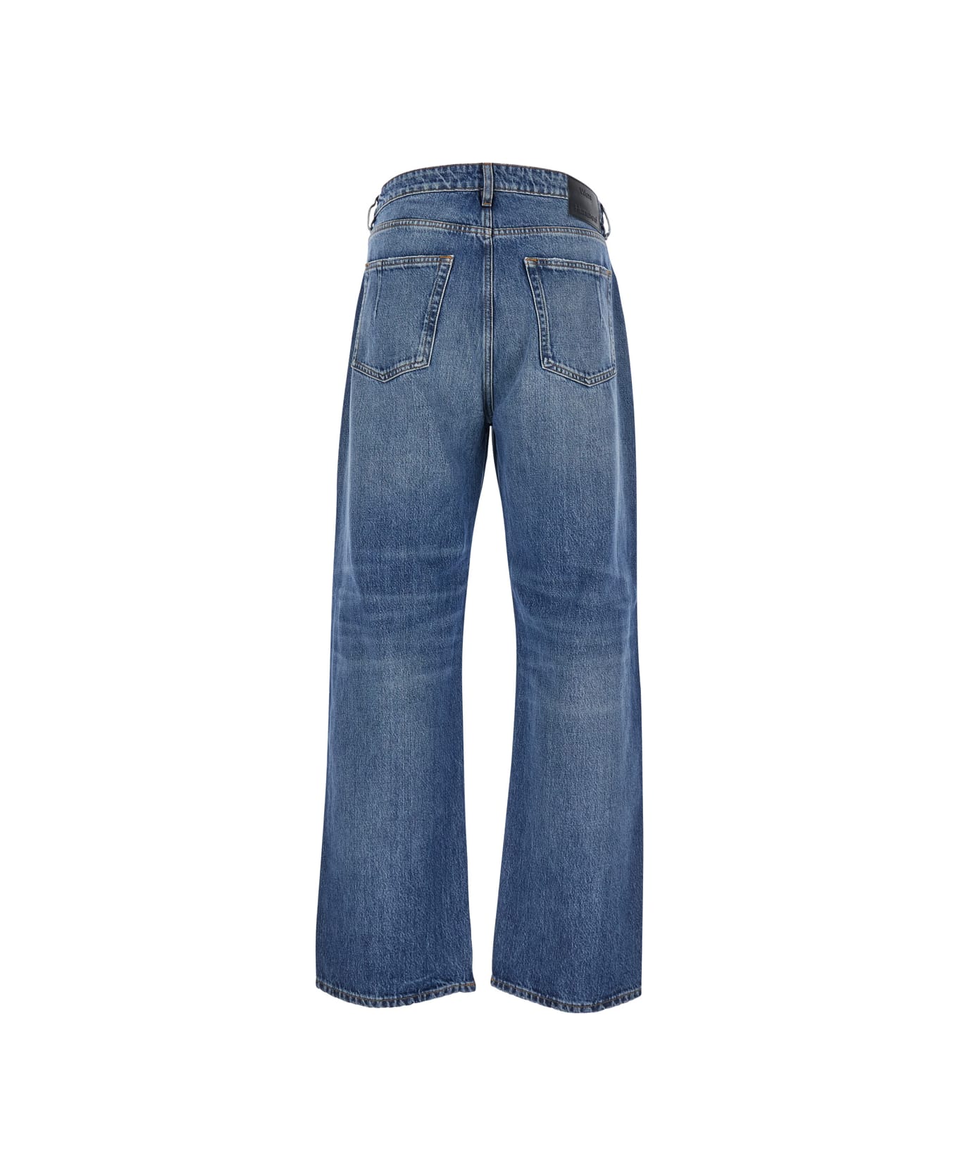 Won Hundred Blue Jeans With Belt Loops In Denim Man - Blu