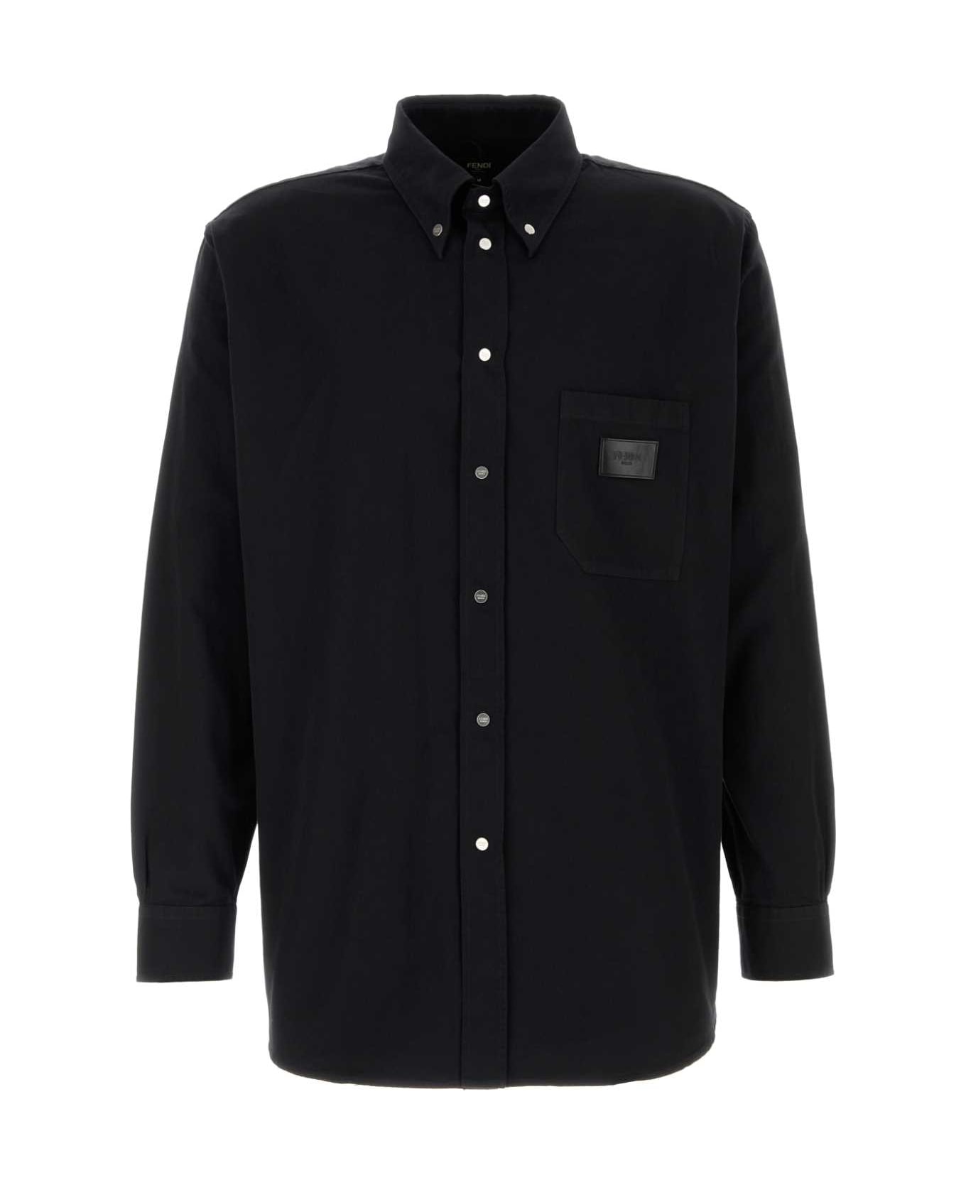 Fendi Black Oxford Shirt - Black