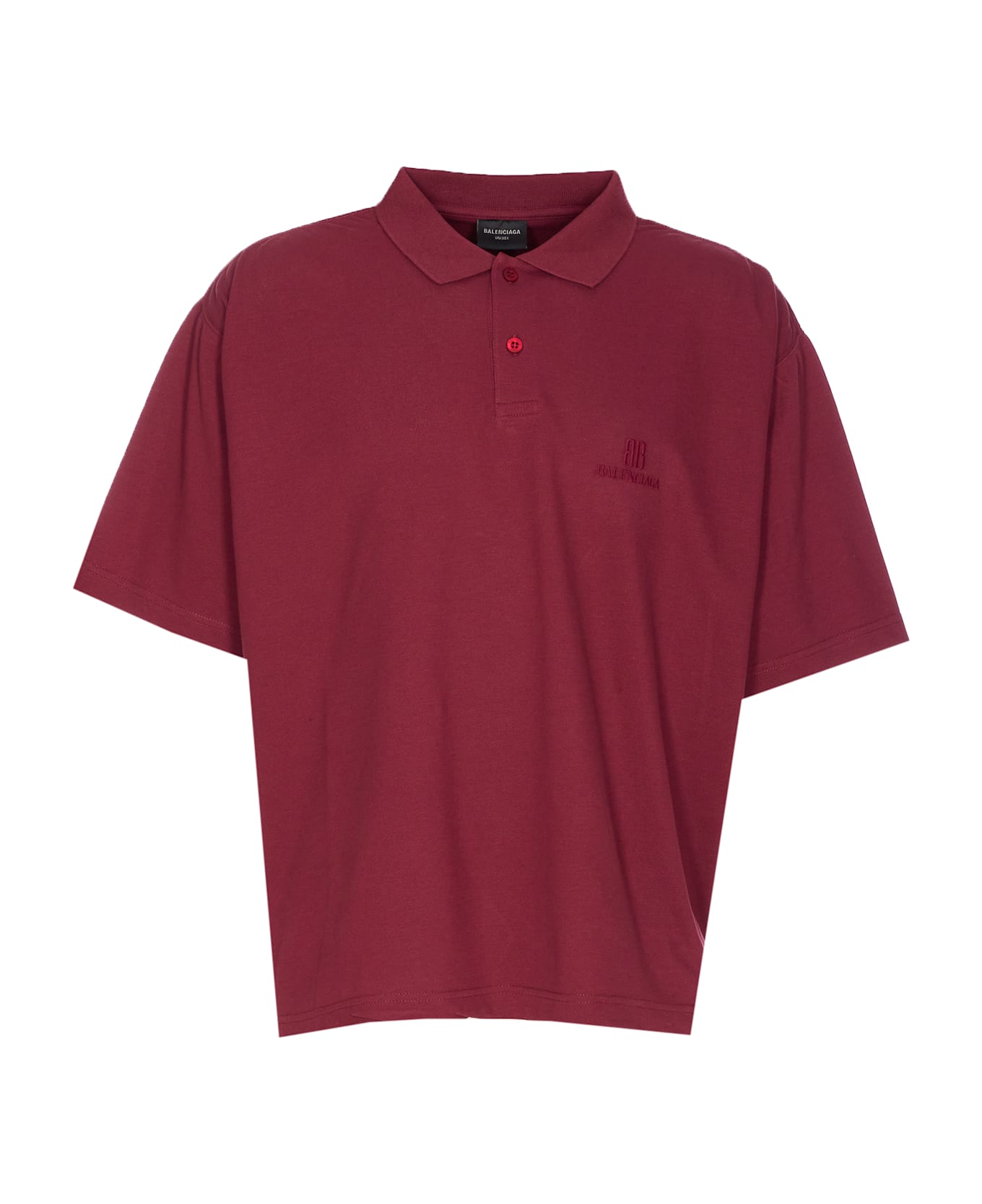 Balenciaga Nano Bb Logo Polo - Red
