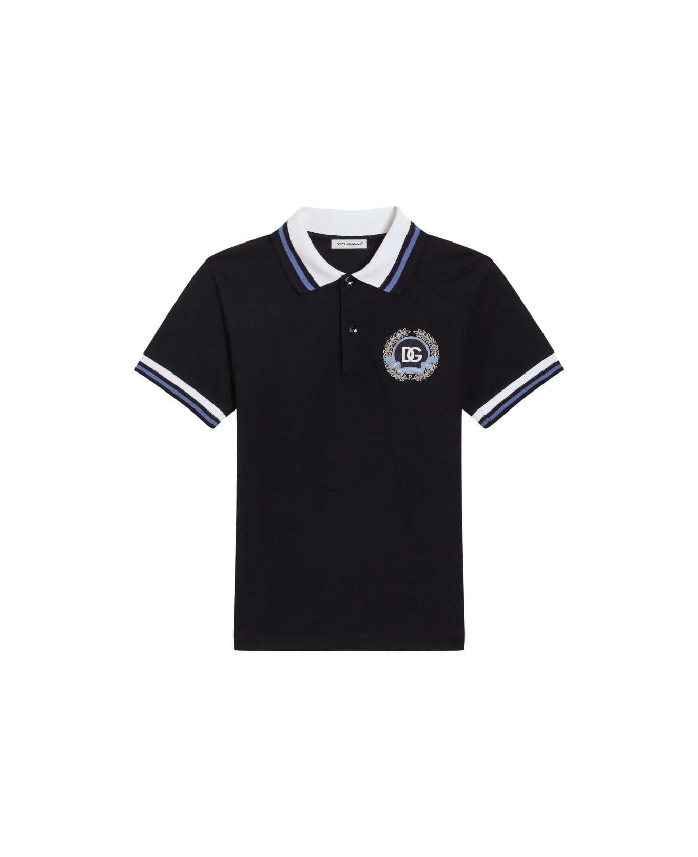 Dolce 
Gabbana Polo With Logo - BLUE