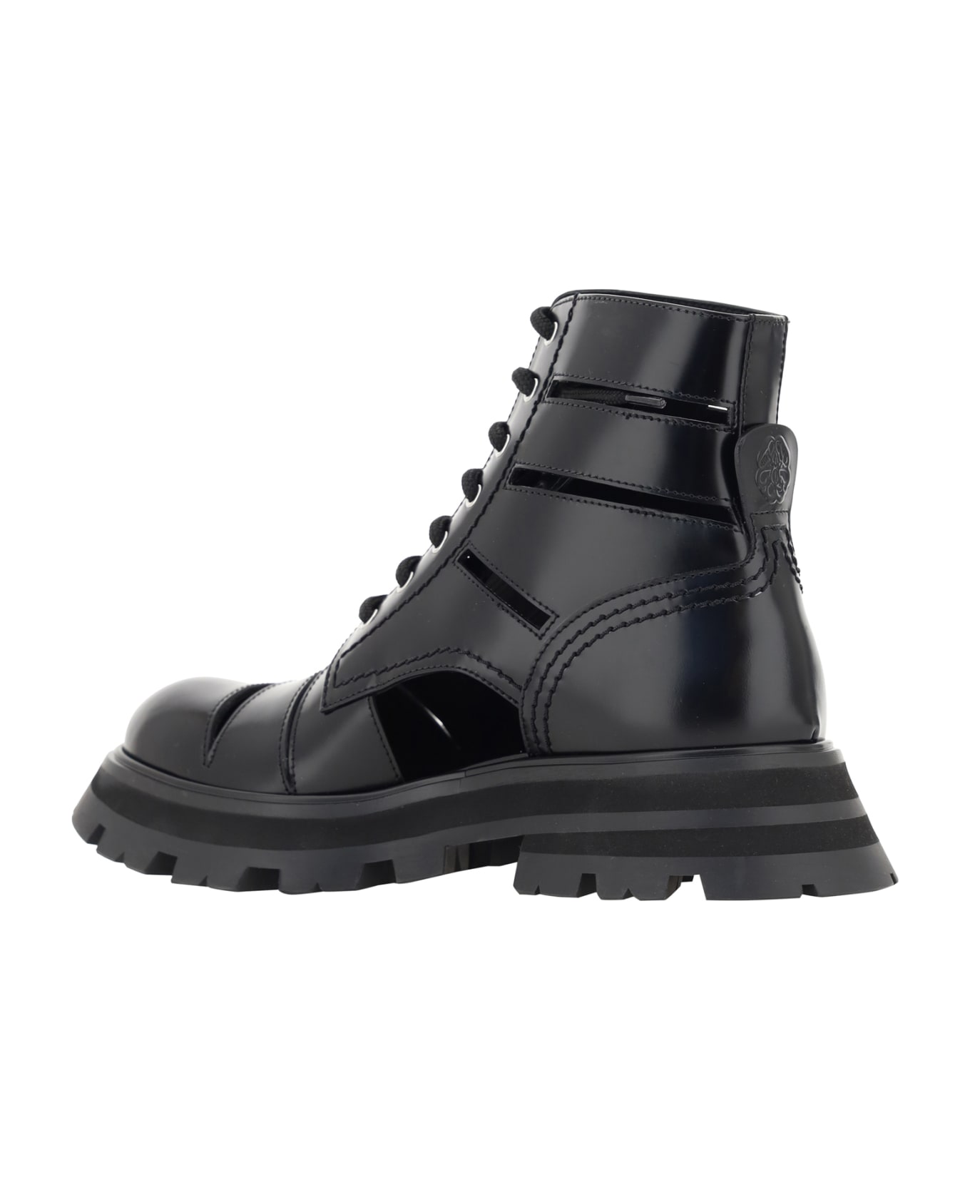 Alexander McQueen Wander Combat Boots - Black ブーツ