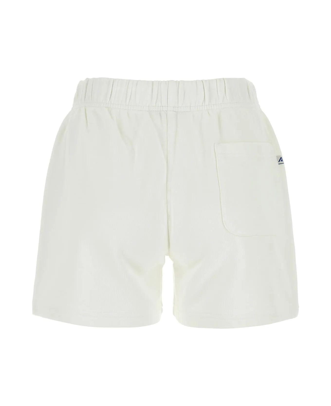 Autry White Cotton Shorts