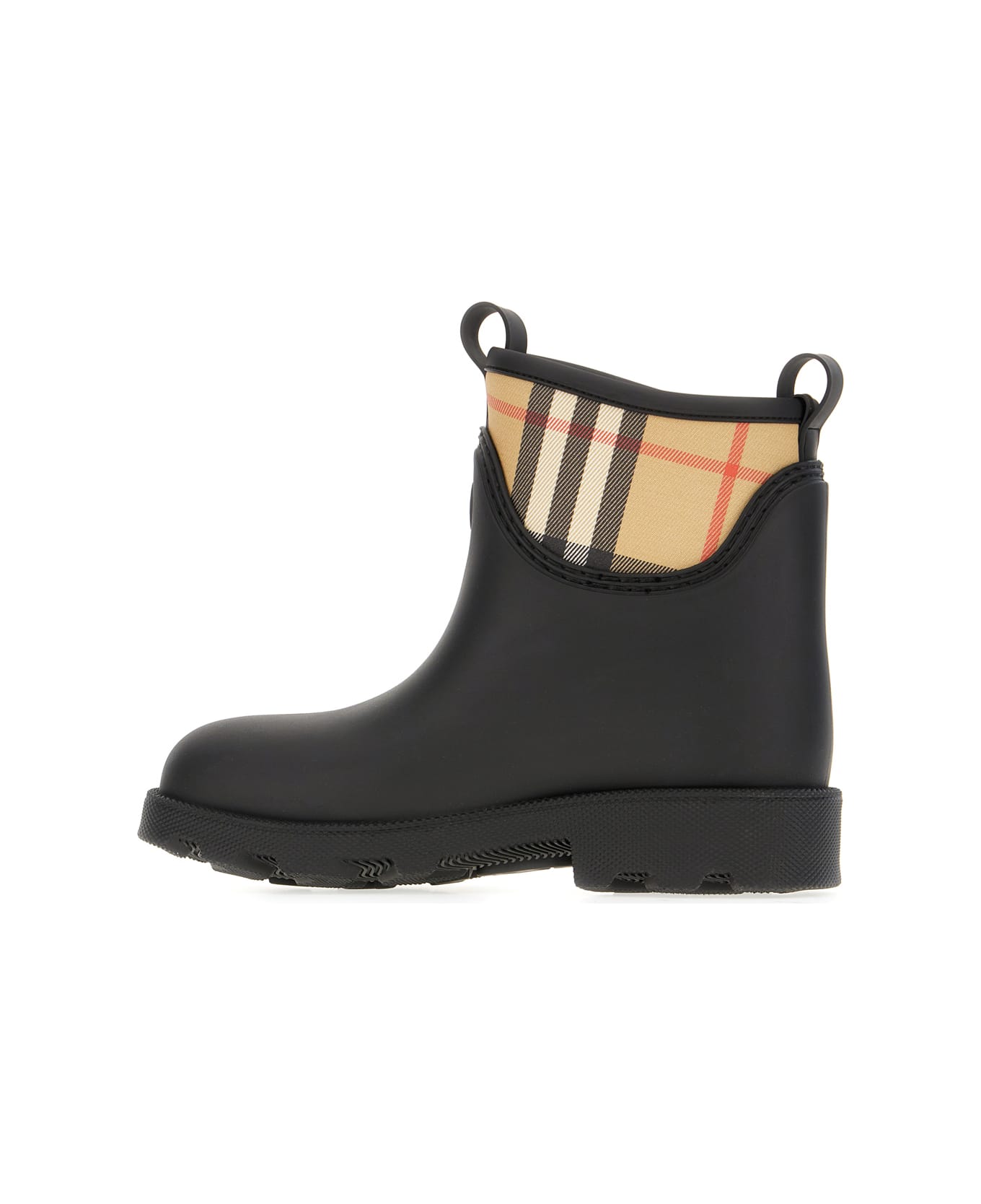 Burberry Black Rubber Ankle Boots - BLACK