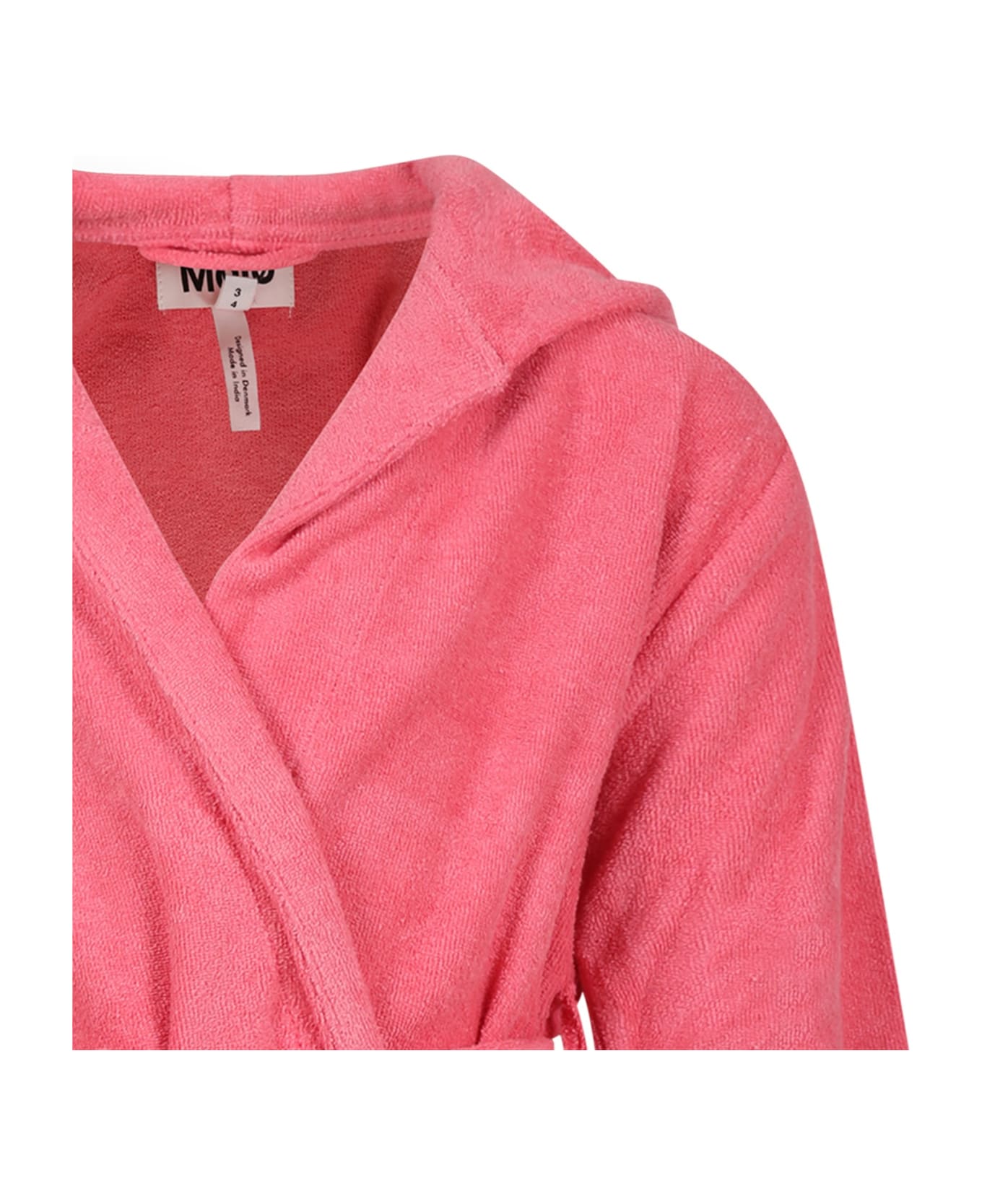 Molo Pink Dressing Gown For Girl - Pink ワンピース＆ドレス