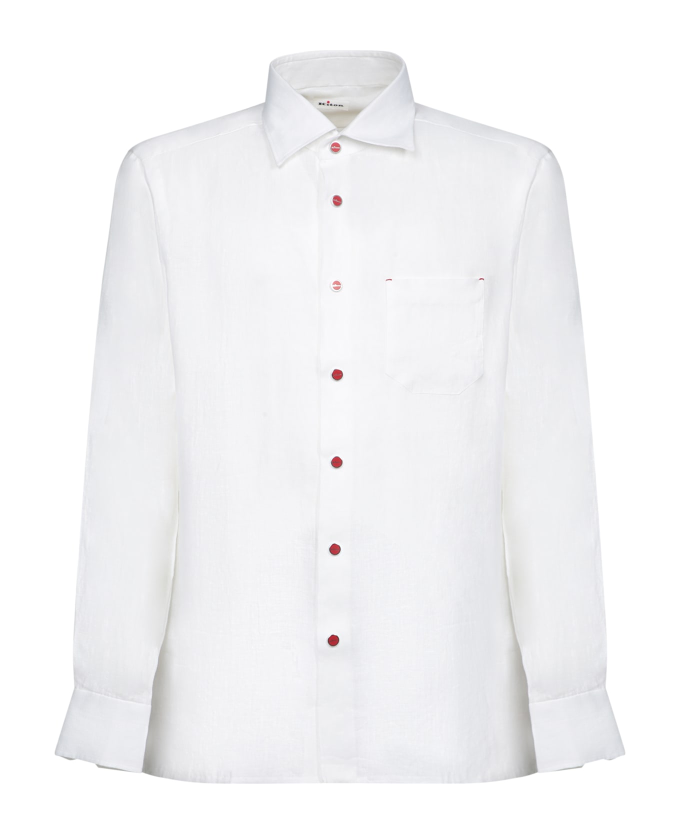Kiton White Linen Shirt - White