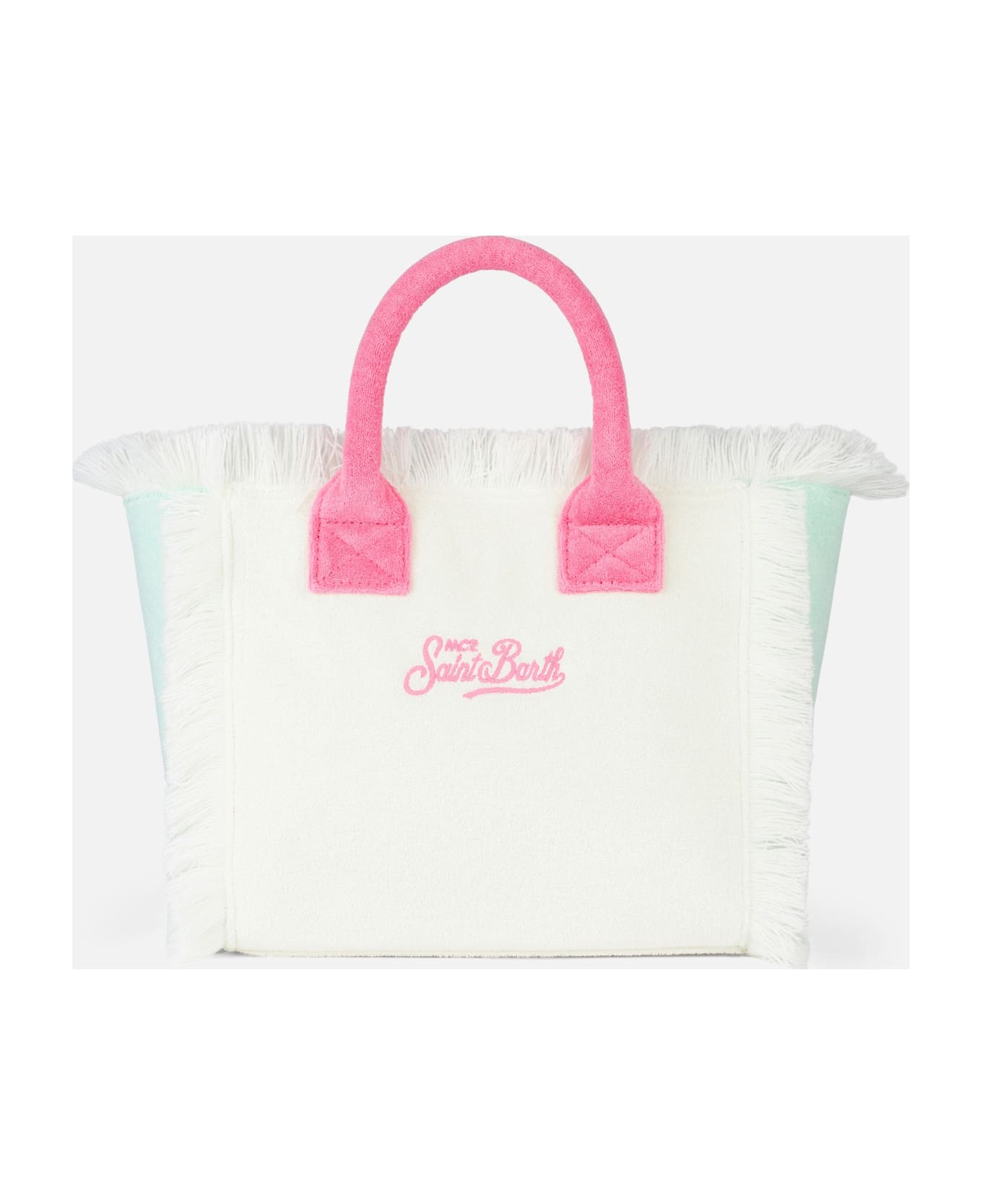 MC2 Saint Barth Terry Multicolor Patch Colette Sponge Handbag - WHITE