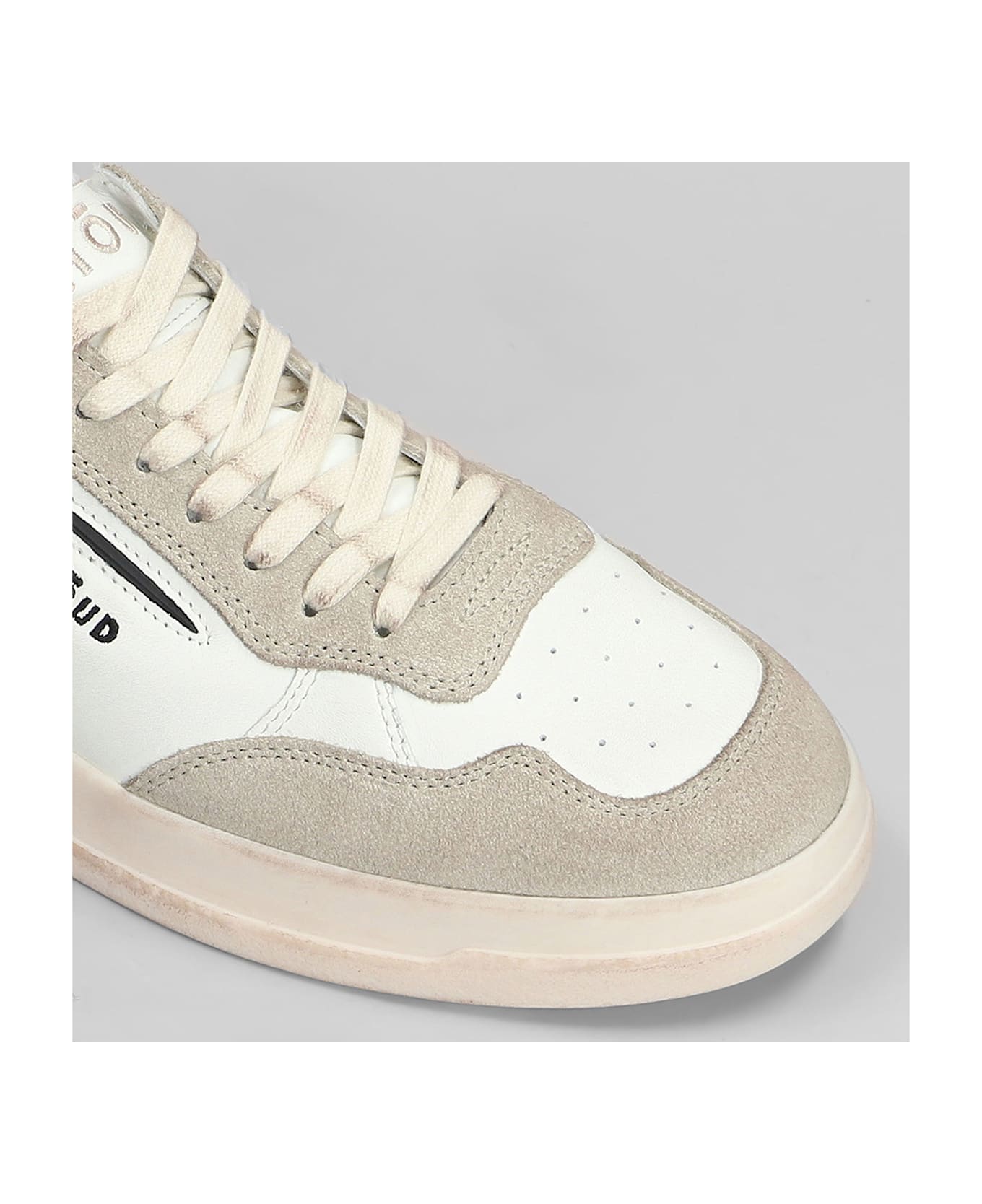 GHOUD Tweener Sneakers In White Suede And Leather - white