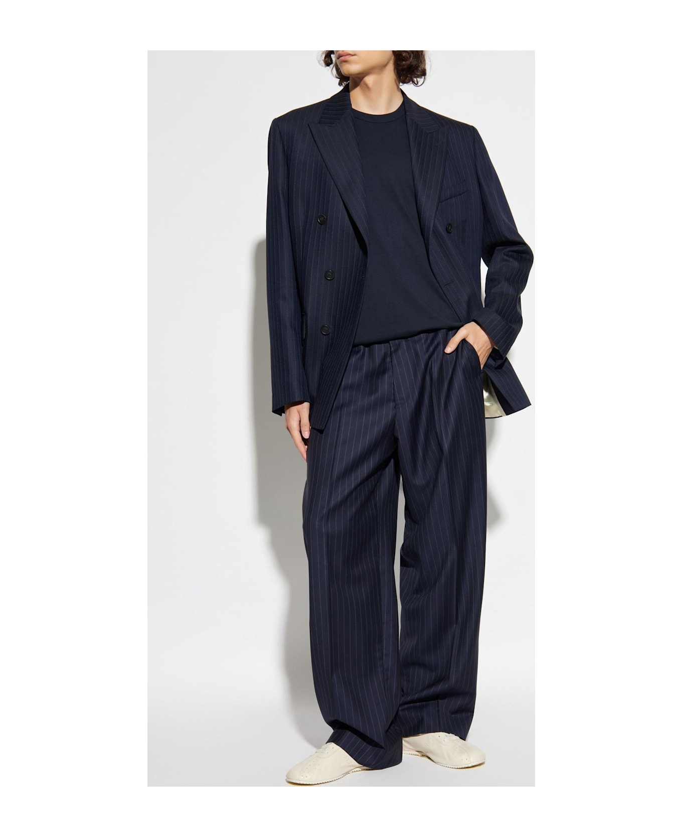 Golden Goose Pinstripe Blazer - Navy