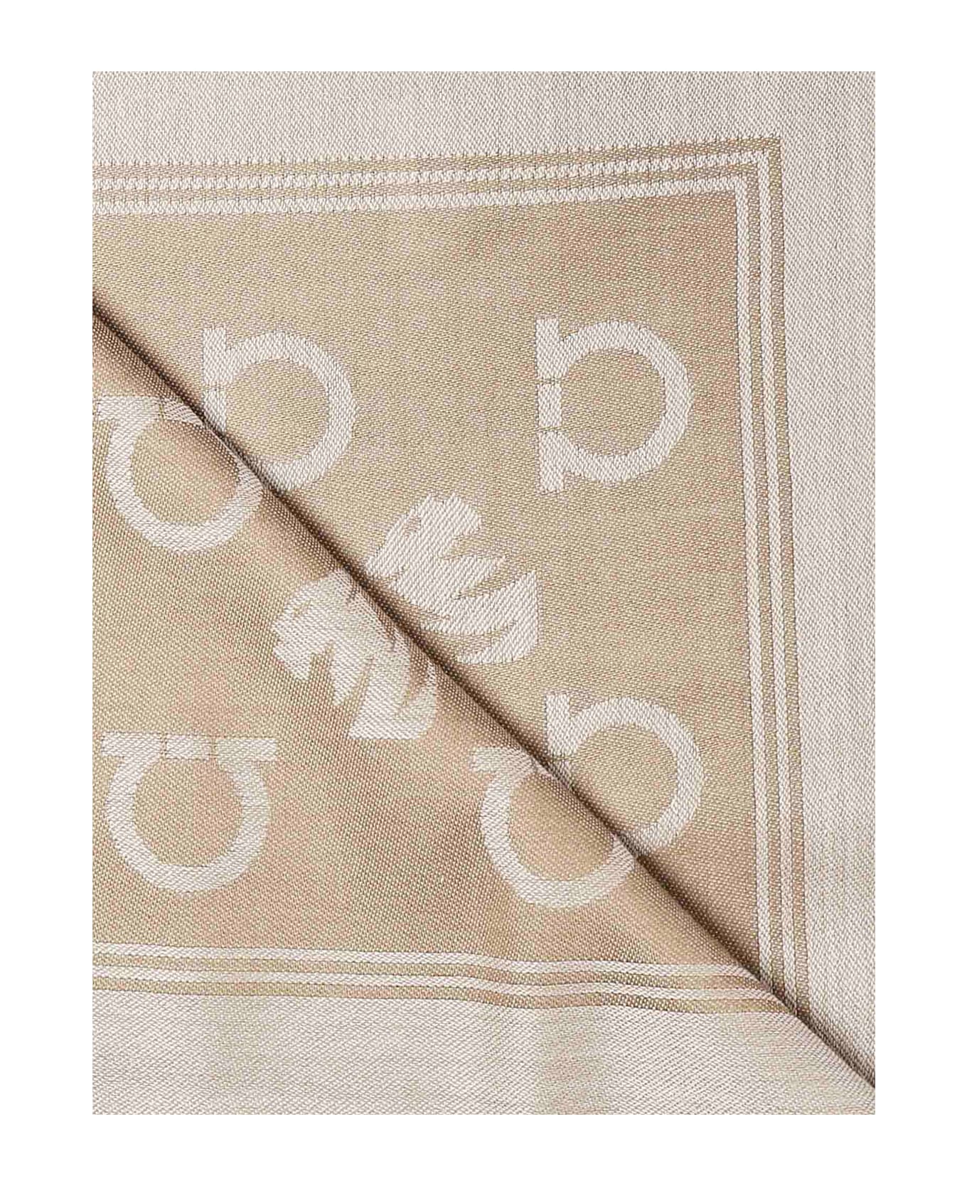 Ferragamo Gancini Square Stole - Beige