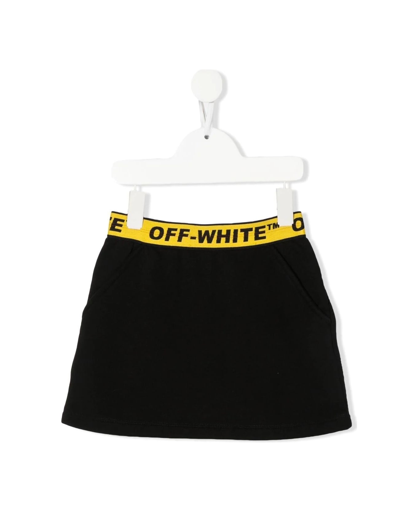 Off-White Black Cotton Skirt - Black