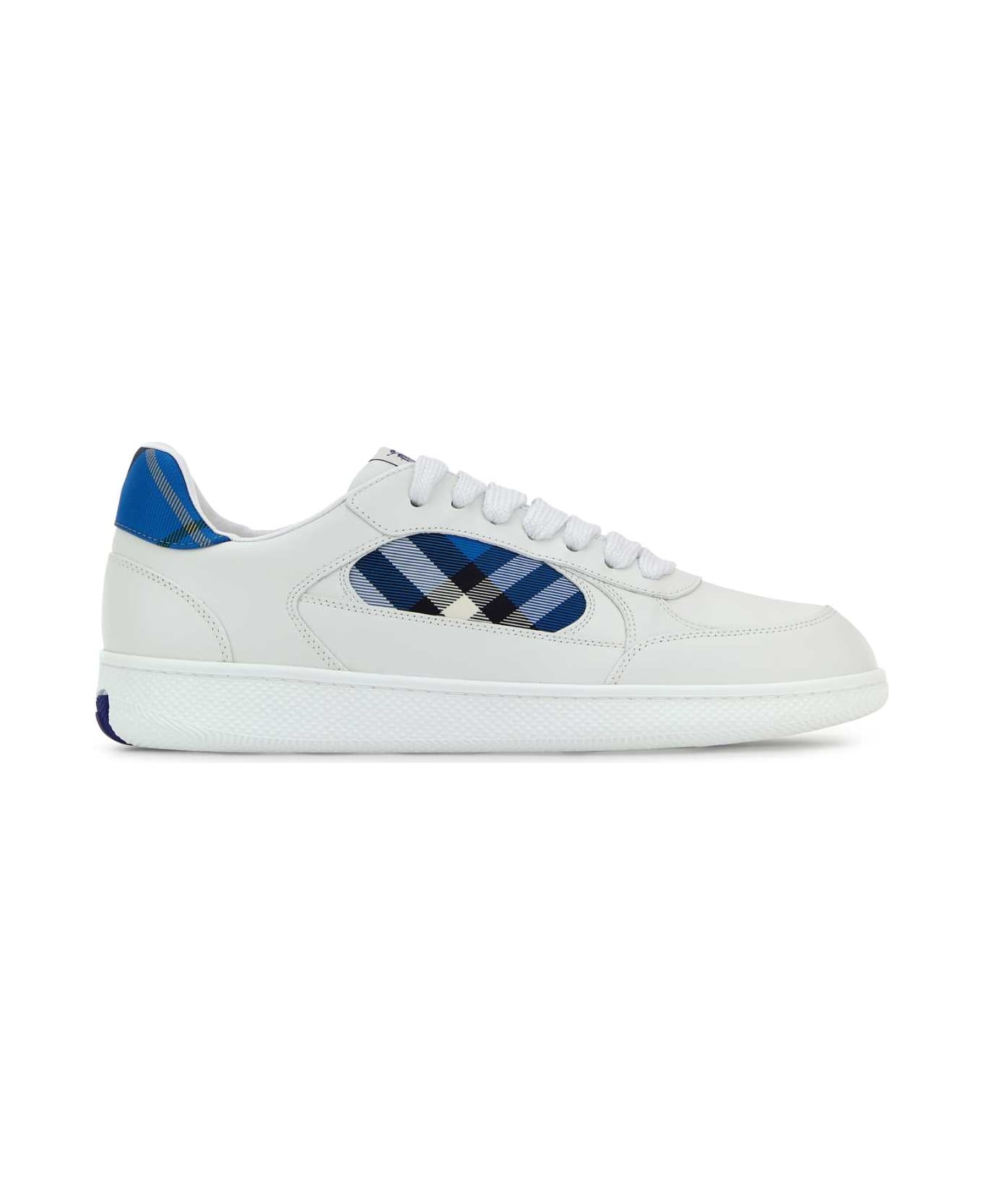 Burberry White Leather Terrace Sneakers - WHITE