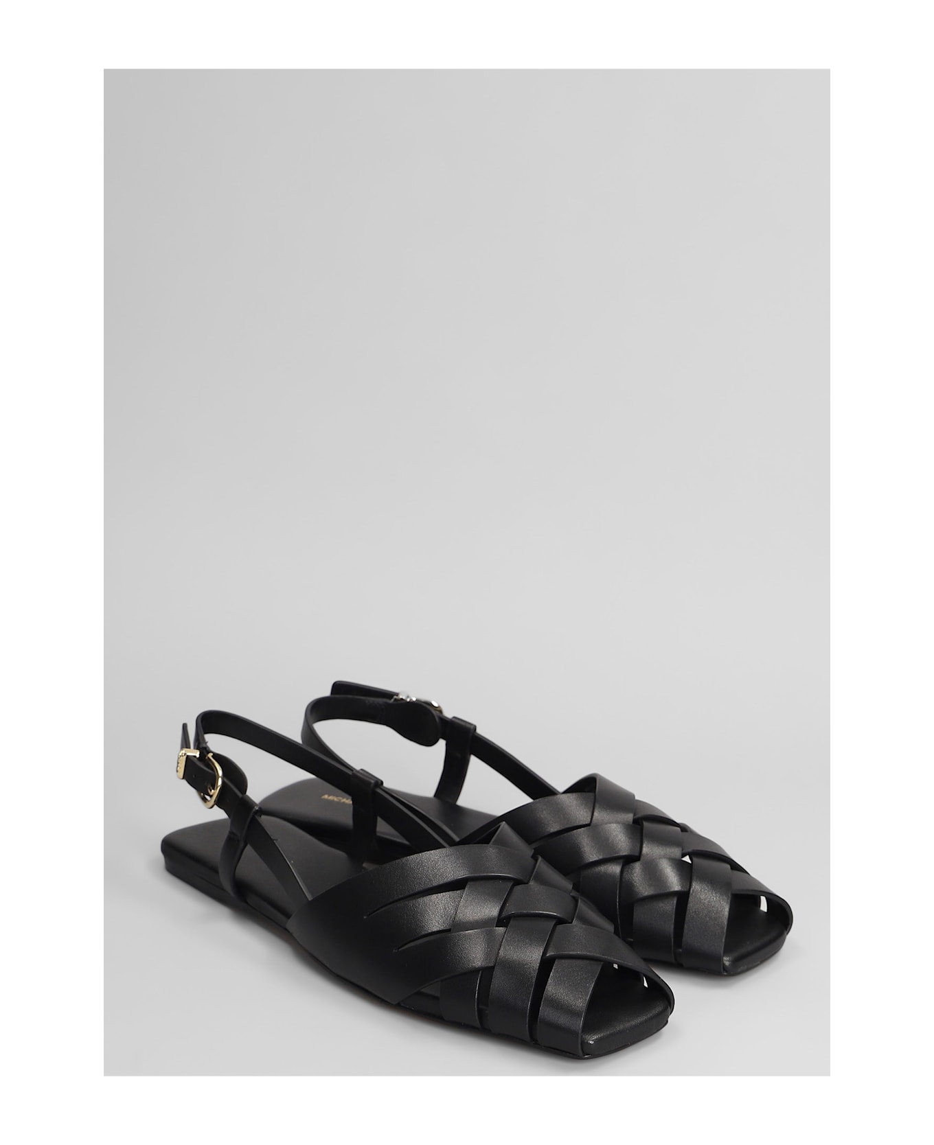 Michael Kors Irene Flats In Black Leather - black