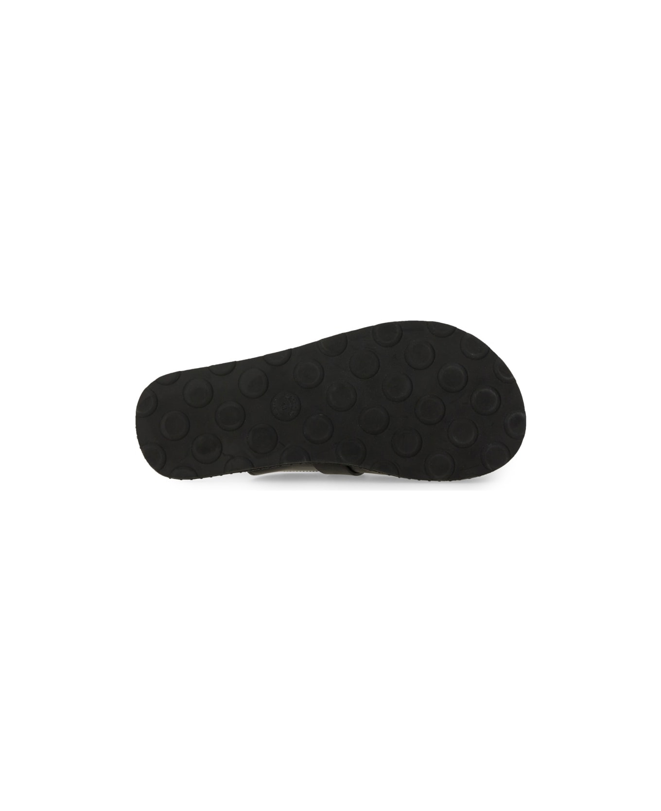 Moschino Sandal With Logo - BLACK