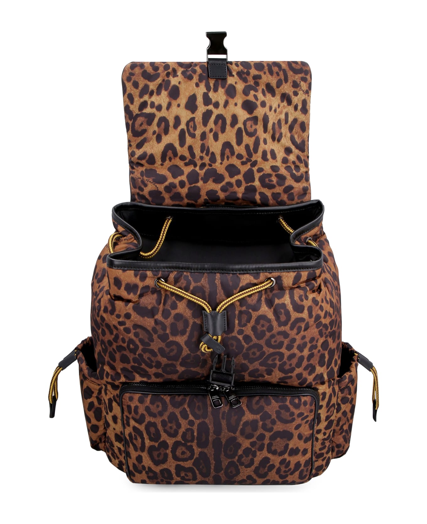 Dolce & Gabbana Sicily Logo Detail Nylon Backpack - Animalier