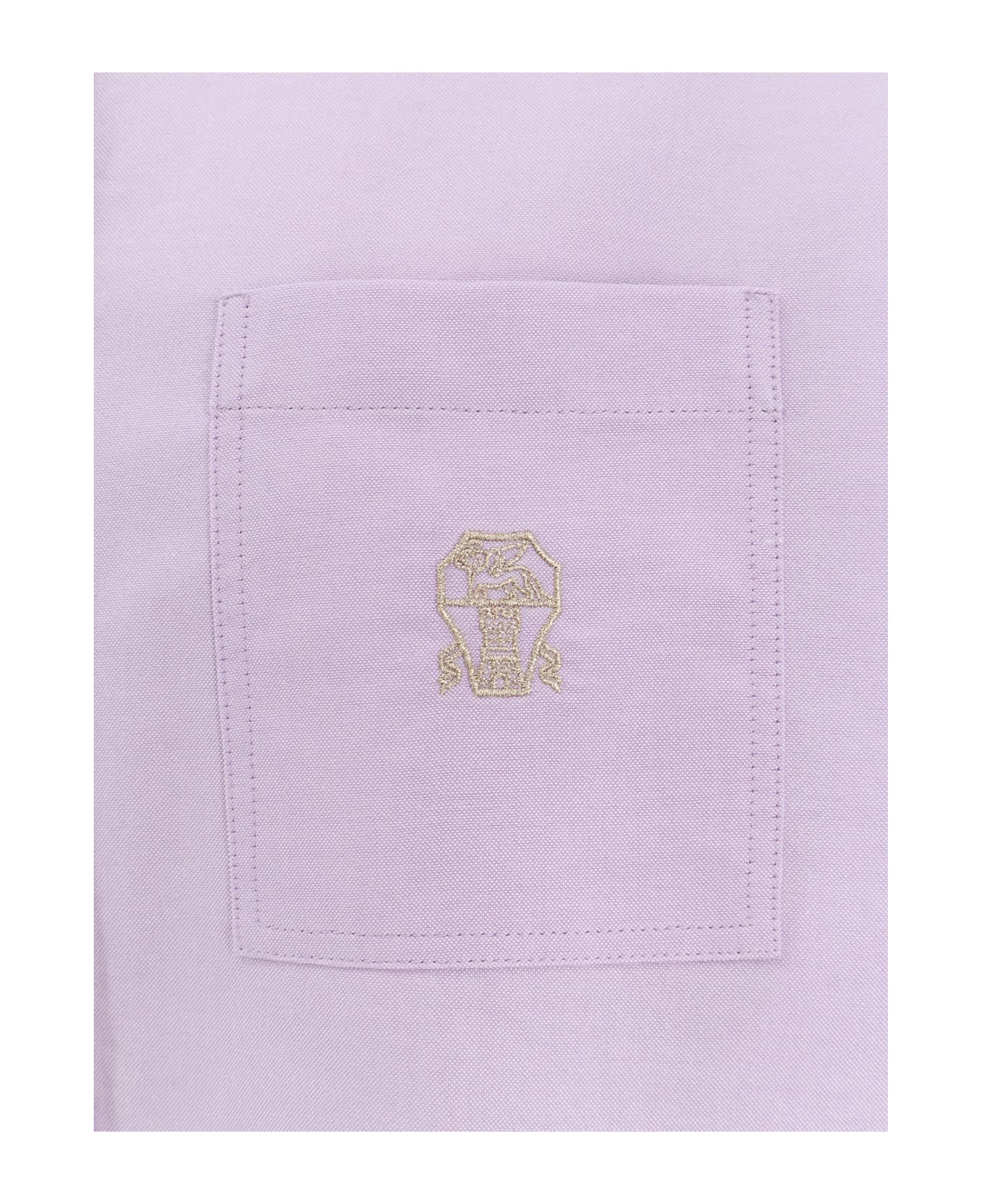 Brunello Cucinelli Lilac Cotton Shirt - Pink