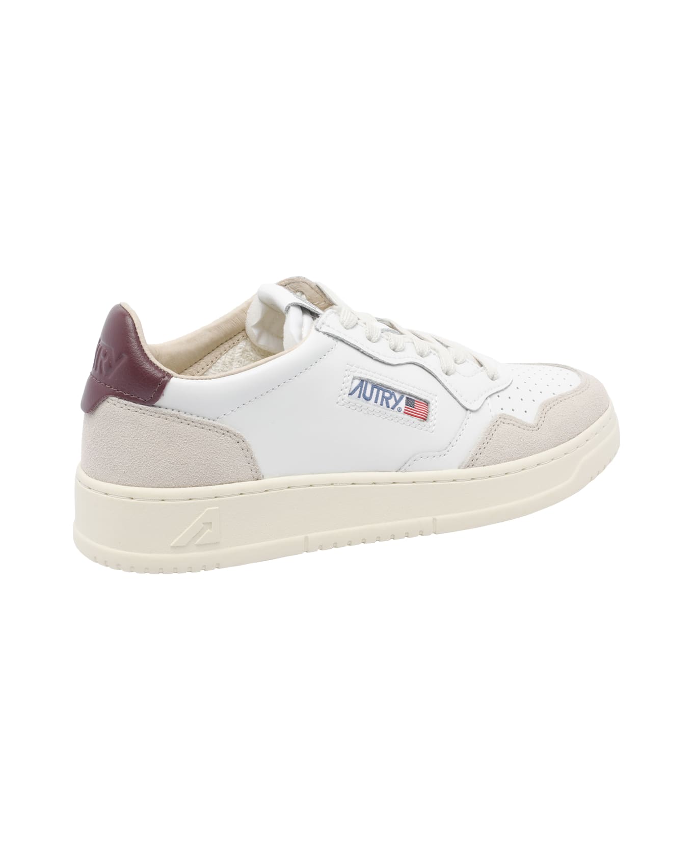 Autry Medalist Low Sneakers - WHITE/RED