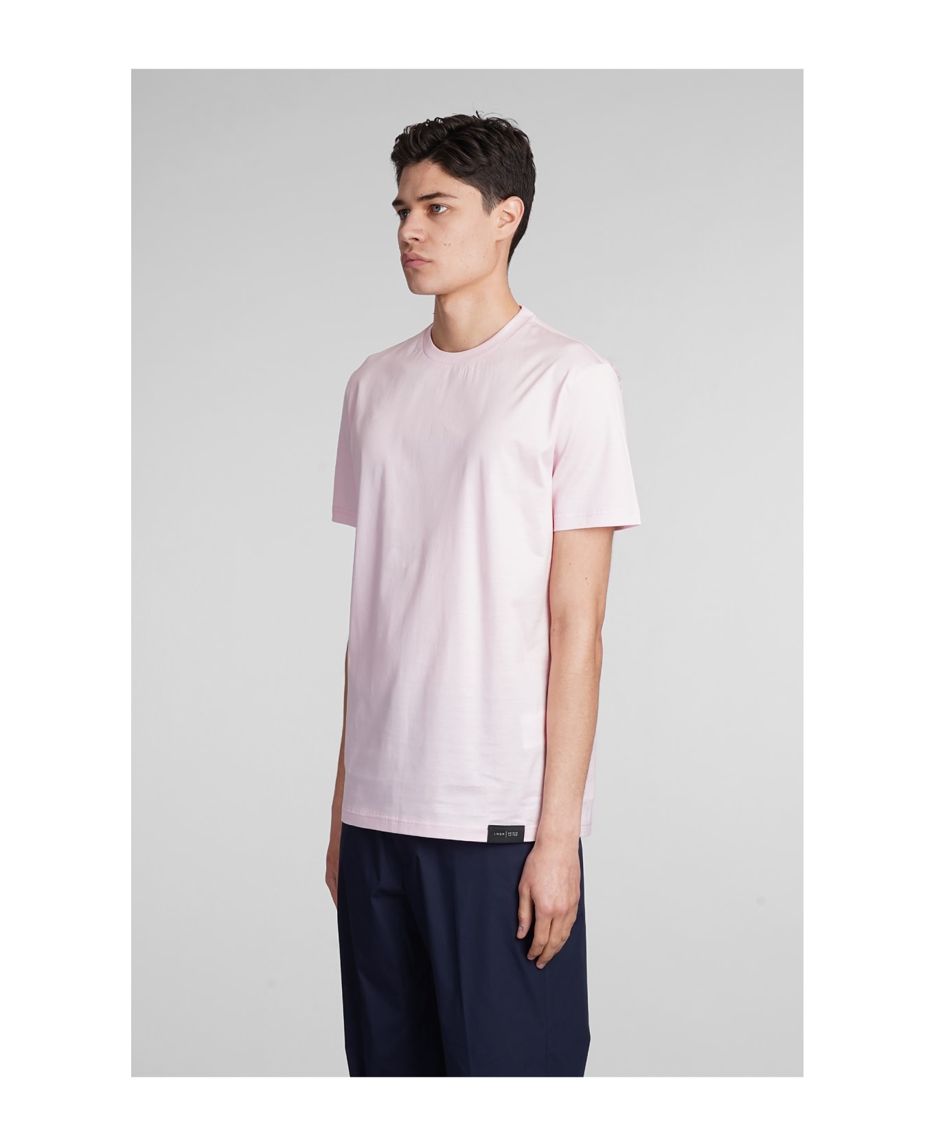 Low Brand B134 Basic T-shirt In Rose-pink Cotton - rose-pink シャツ