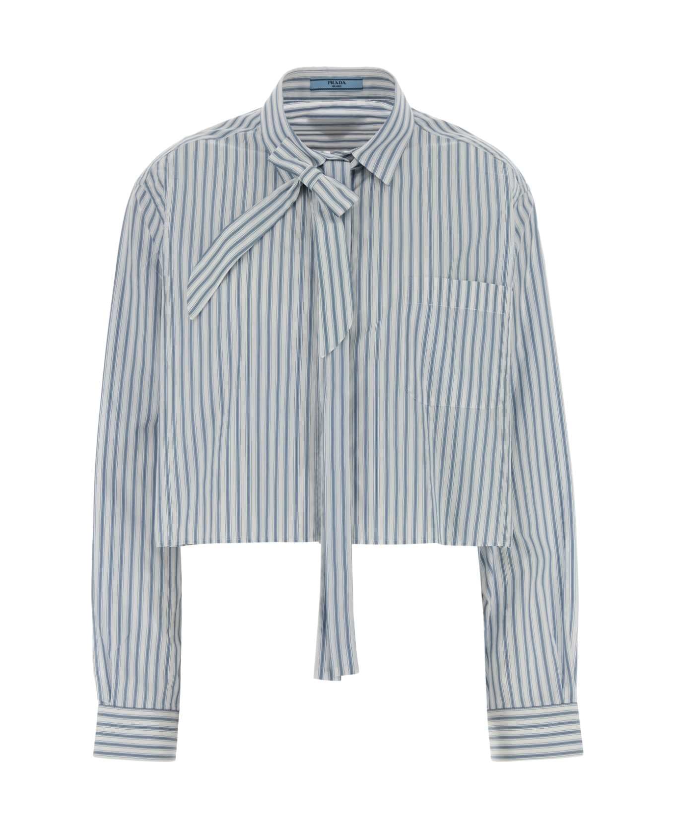 Prada Embroidered Poplin Shirt - ASTRALE
