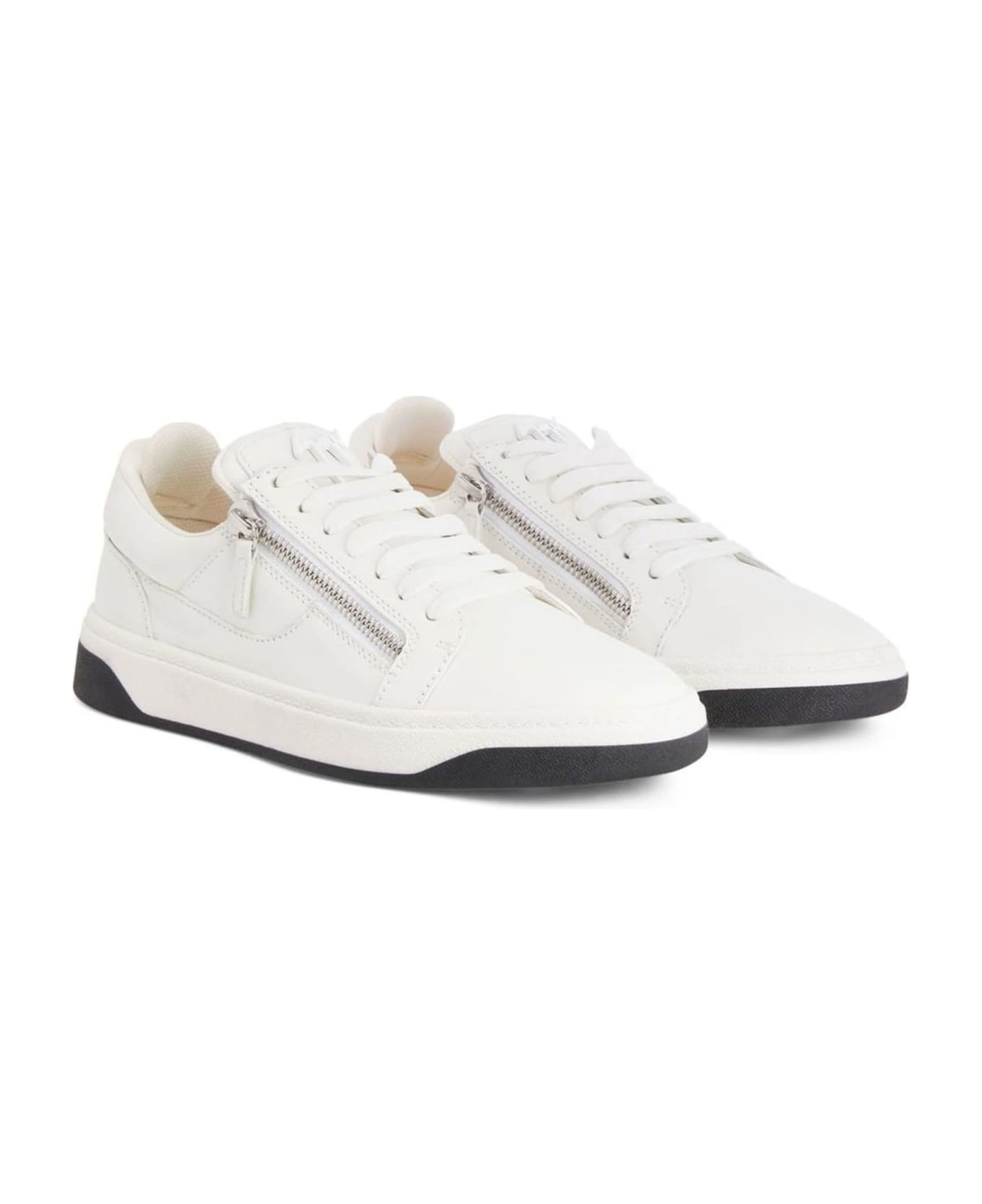 Giuseppe Zanotti White Leather Sneaker - White