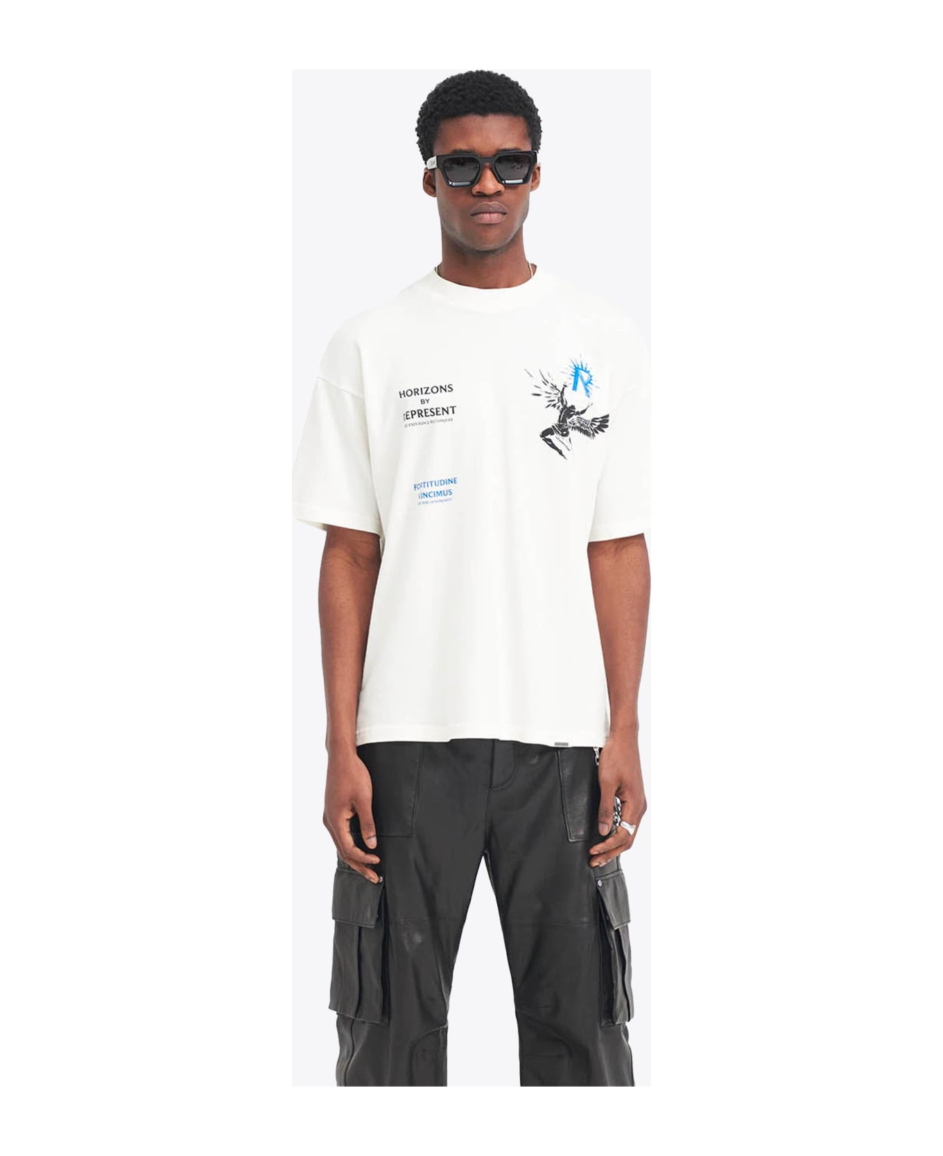 REPRESENT Icarus T-shirt White cotton Icarus t-shirt with short sleeves - Icarus T-Shirt - Bianco