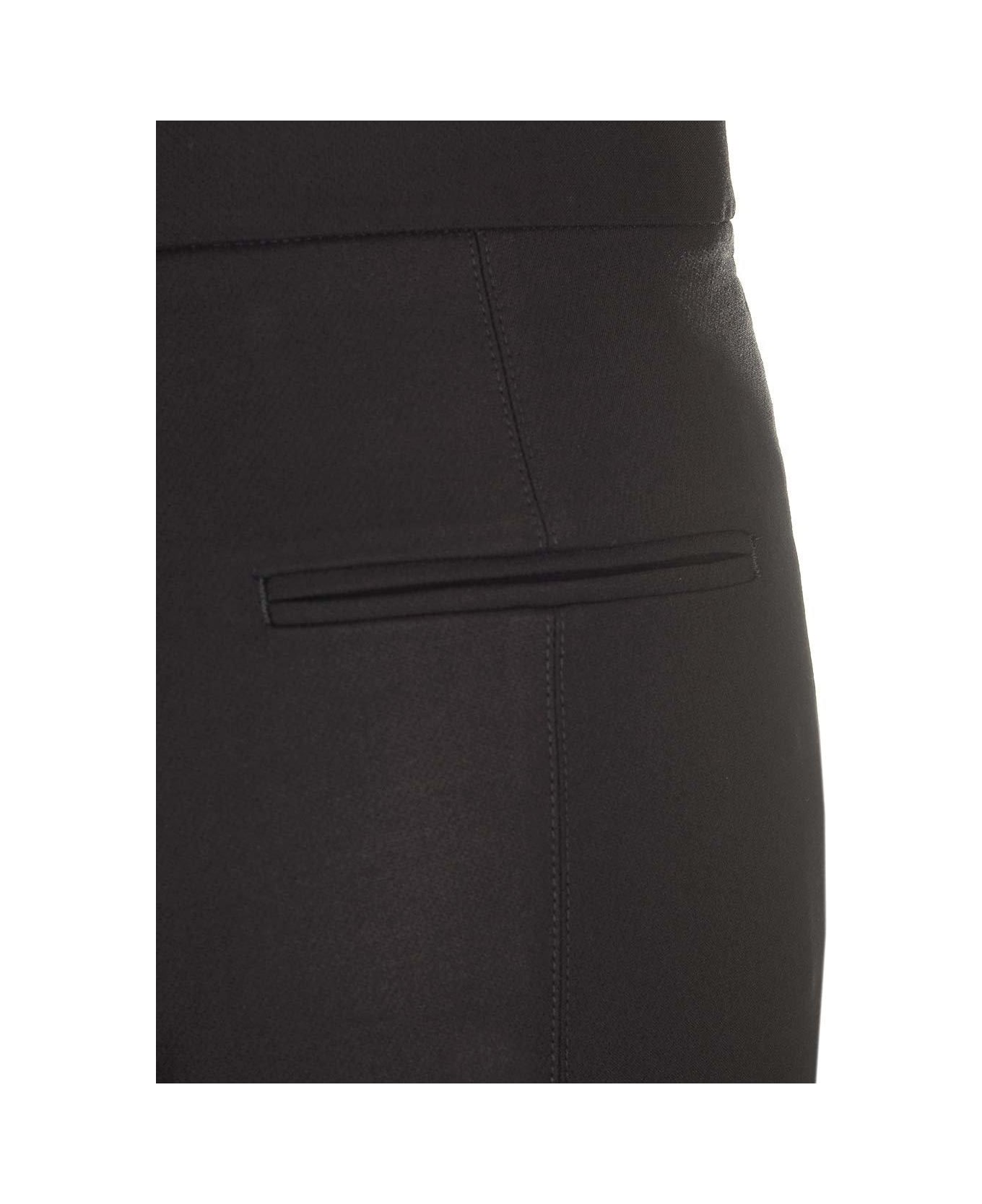 Totême High-waisted Slim-cut Trousers - BLACK 001 ボトムス