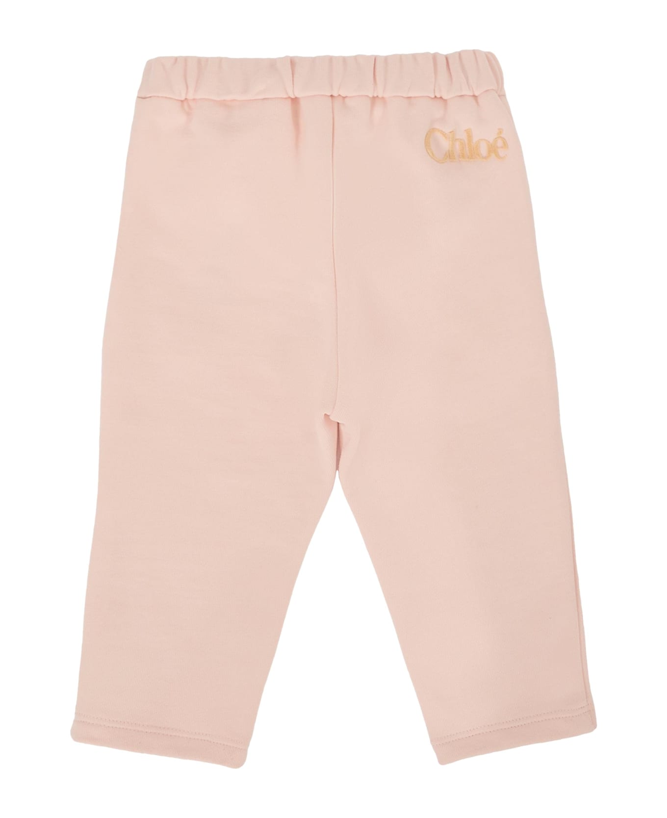 Chloé Pink Tracksuit For Baby Girl With Logo - Pink