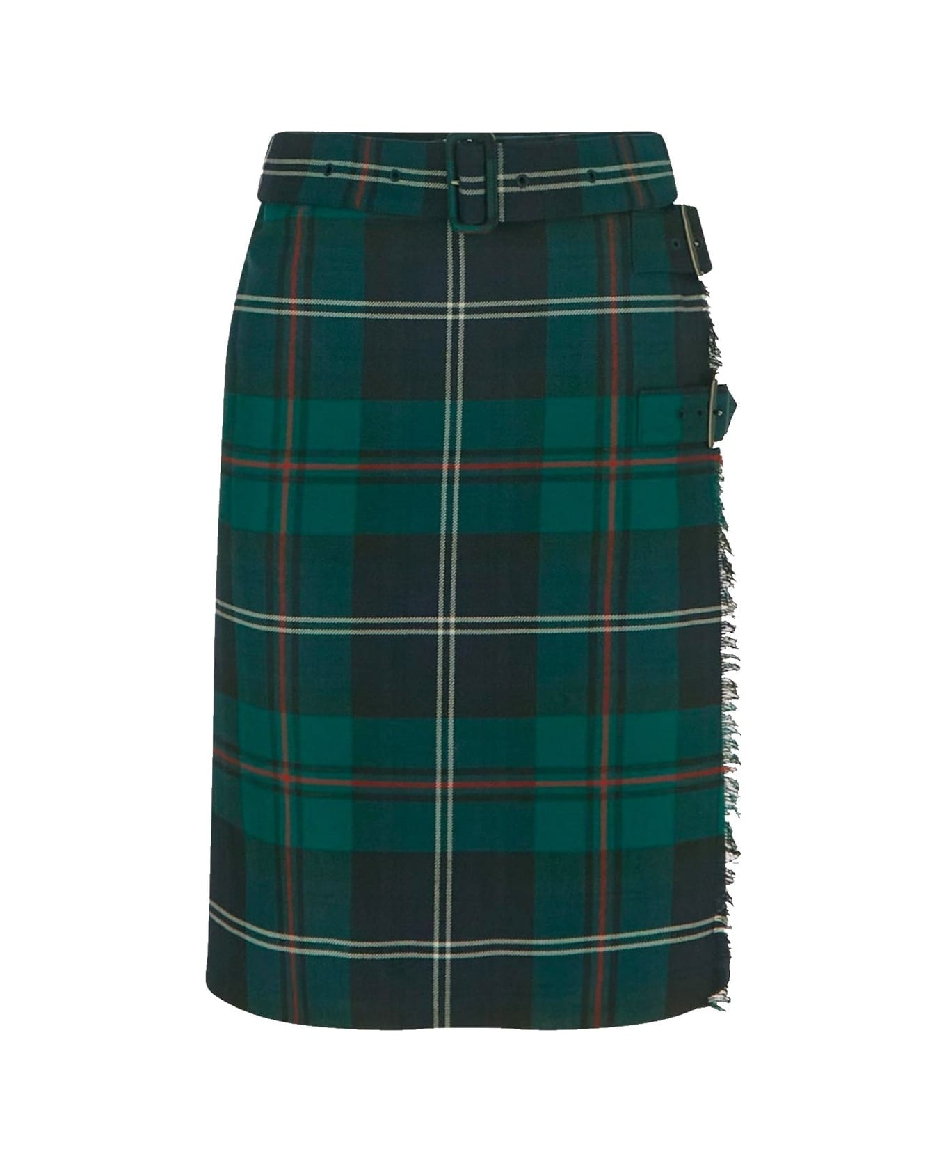 Burberry Tartan Kilt Skirt - Green