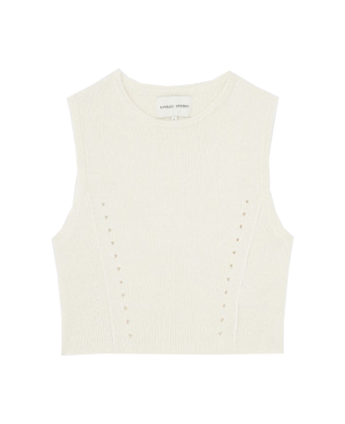 Loulou Studio ''chace'' Top - Rice Ivory