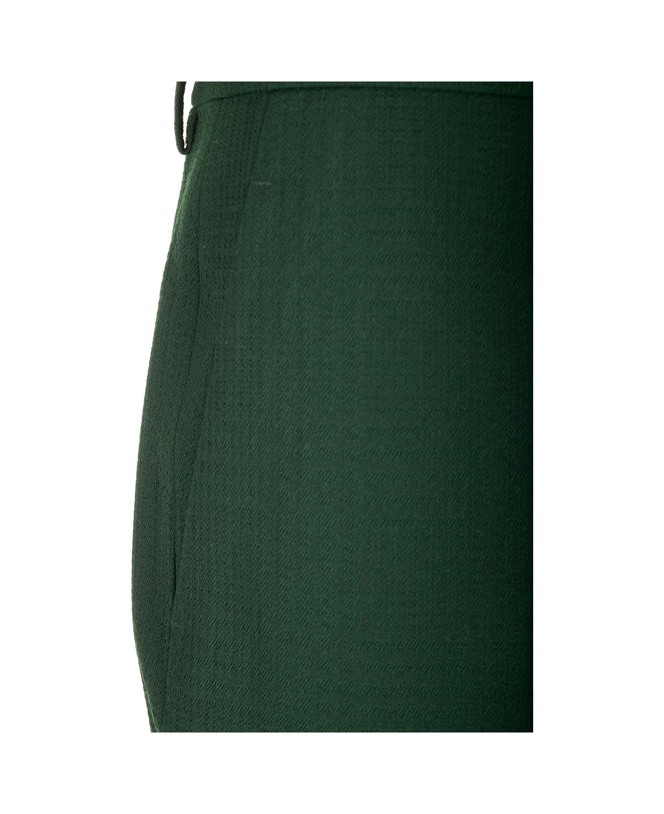 Burberry Straight Leg Trousers - Green