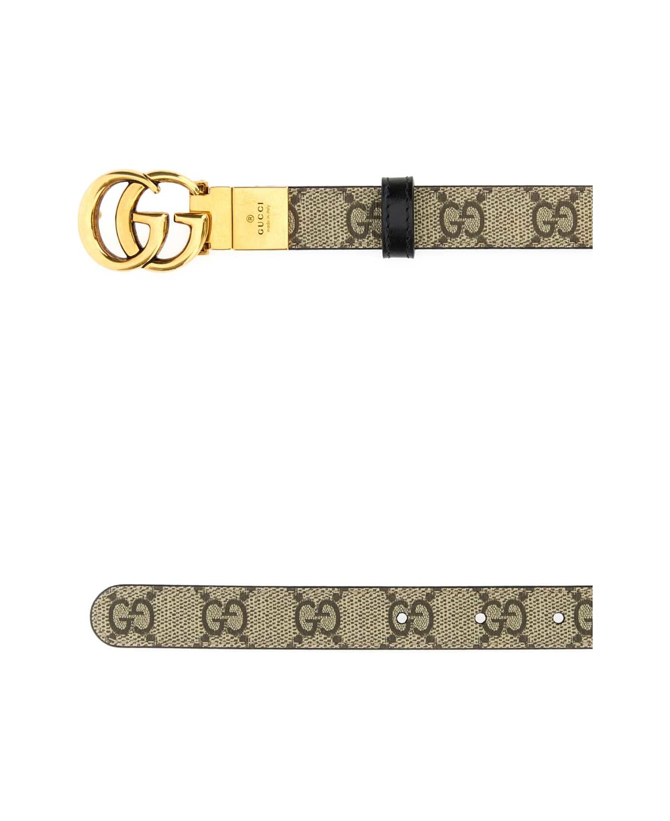 Gucci Gg Supreme Fabric Reversible Belt - EBONYNERO