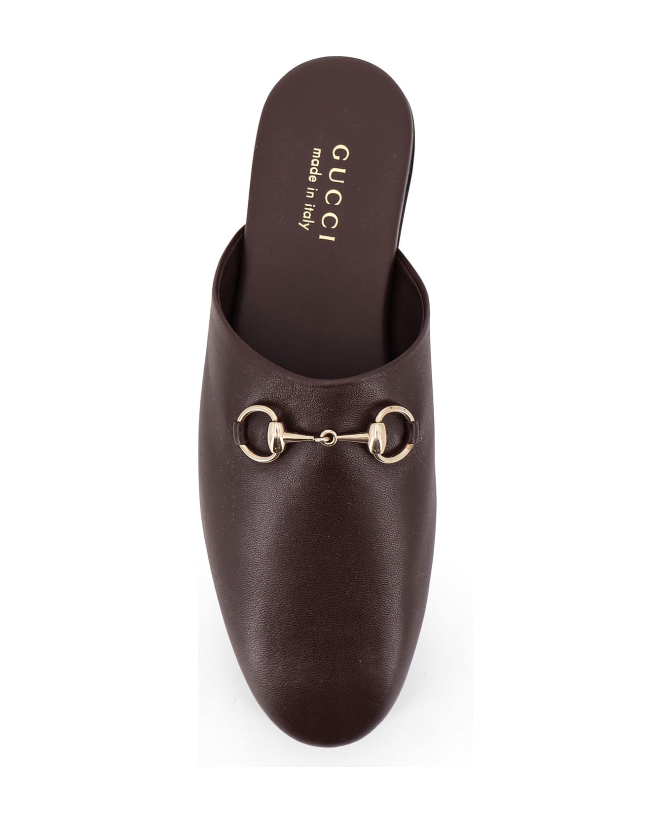 Gucci Leather Mule With Horsebit - BURLEYWOOD