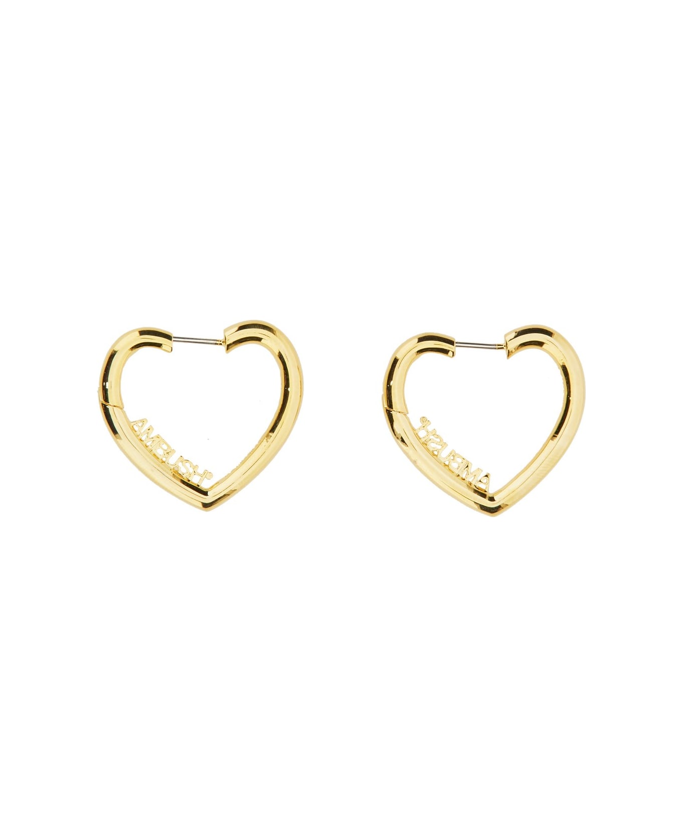 AMBUSH Mini Heart Hoop Earrings - ORO