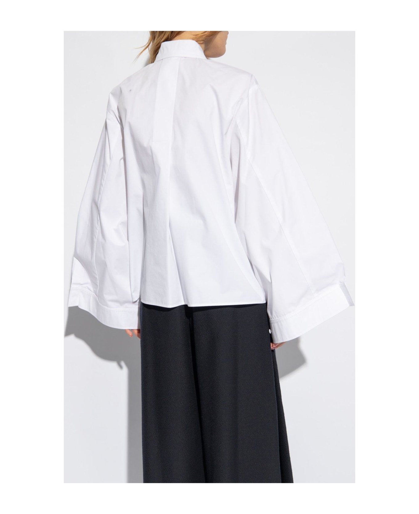 Emporio Armani Oversize Cotton Shirt - Bianco ottico