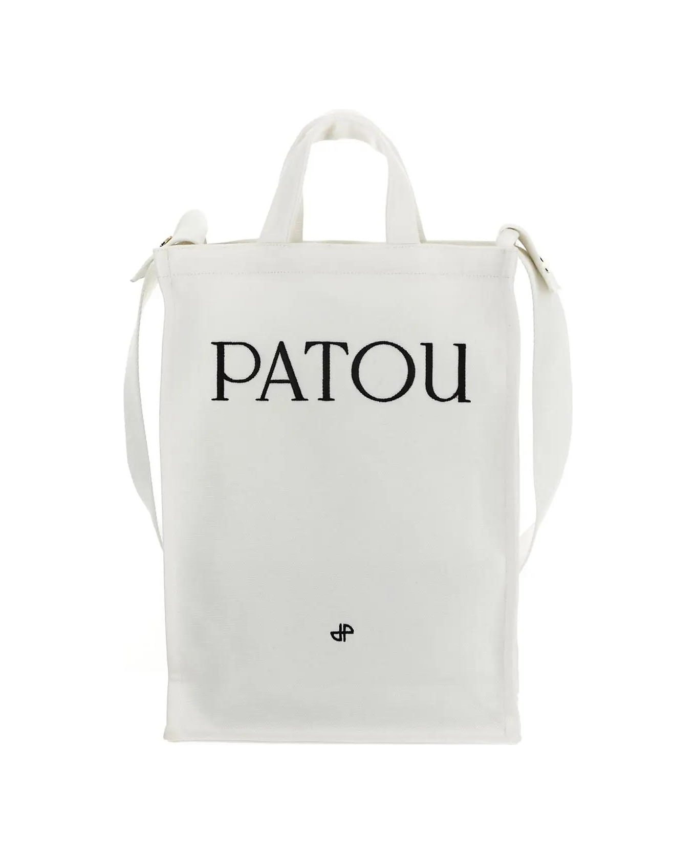 Patou Vertical Tote Bag - WHITE