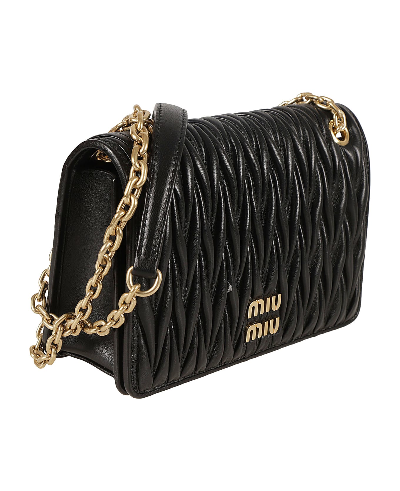 Miu Miu Chain Strap Shoulder Bag - Black