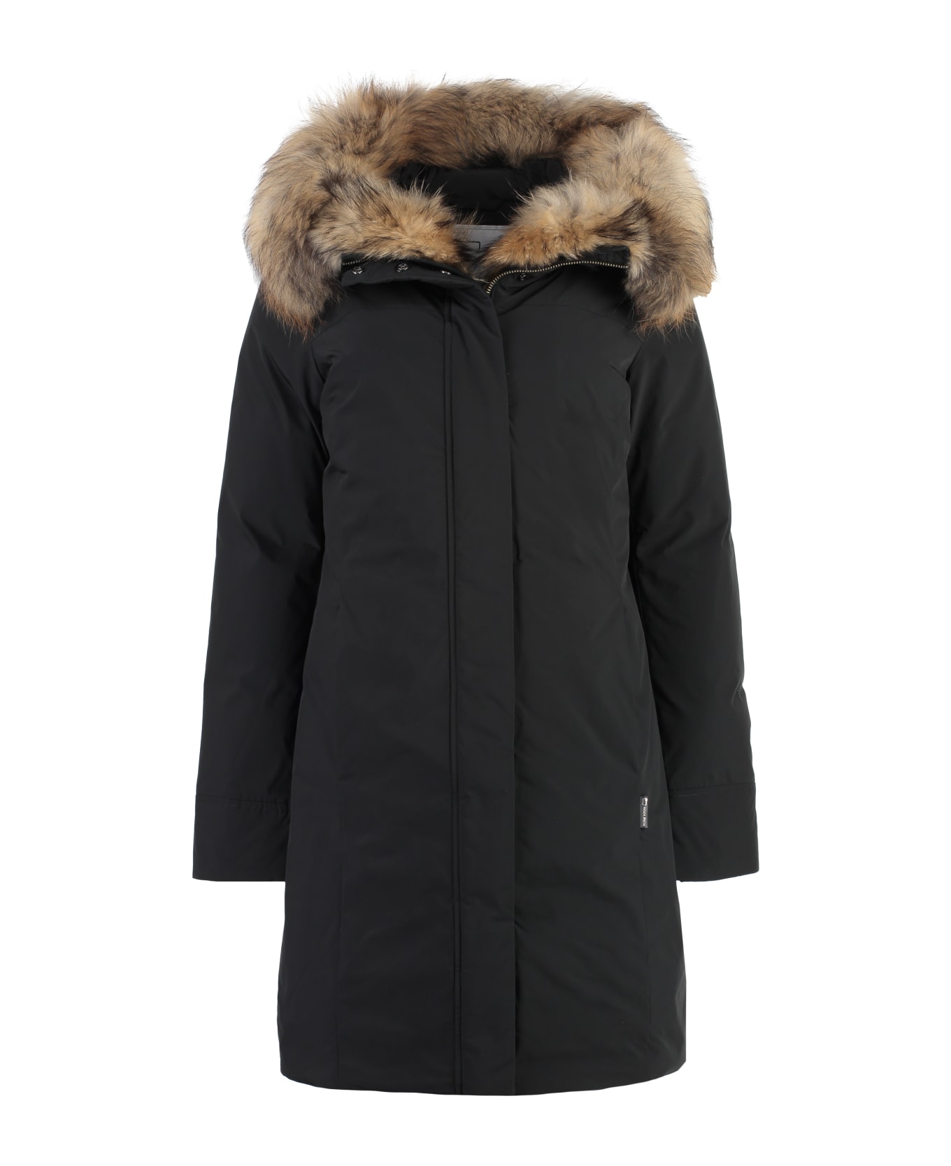 Woolrich Full Zip Down Jacket Woolrich - BLACK コート