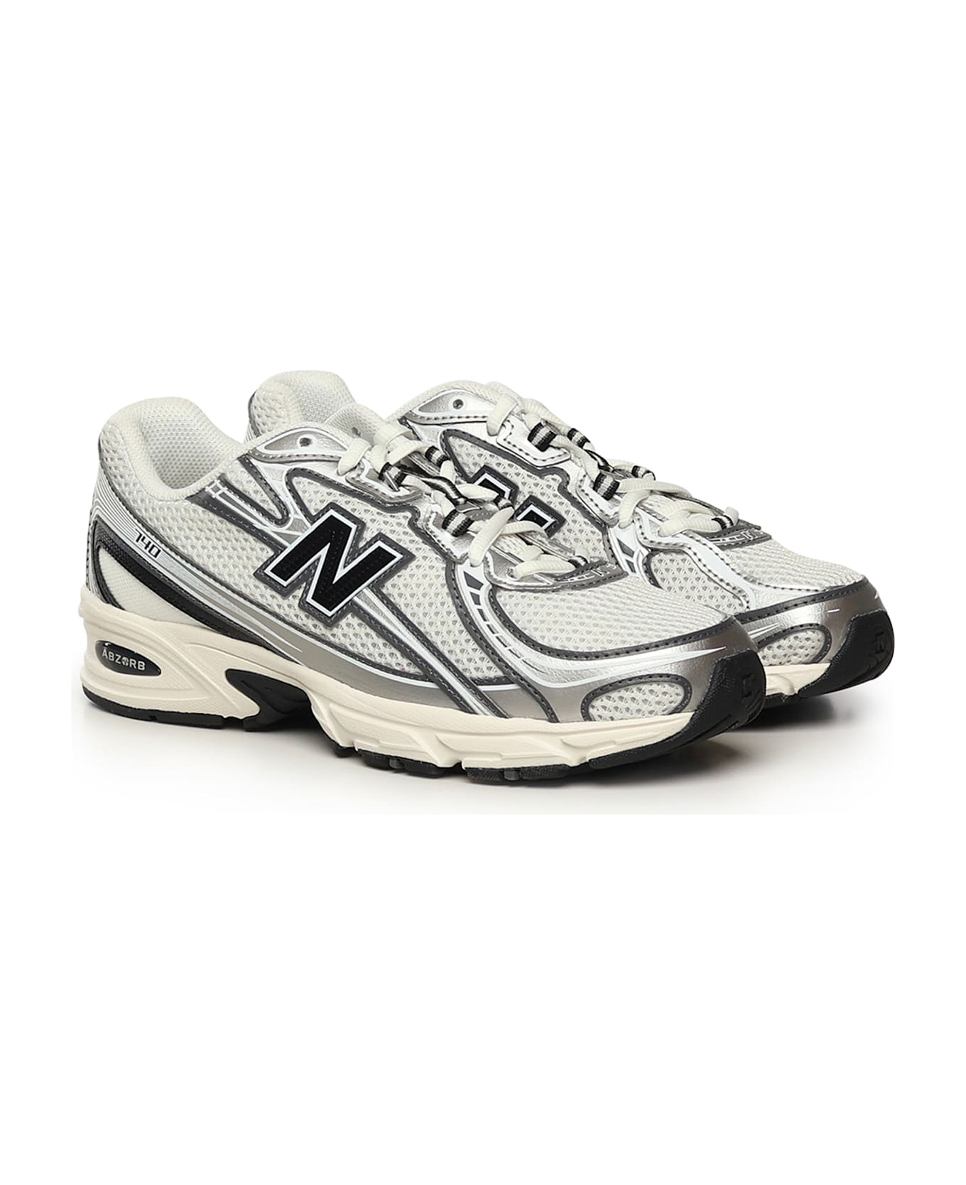 New Balance 740 Sneakers - Sea Salt/Black/Metallic Silver