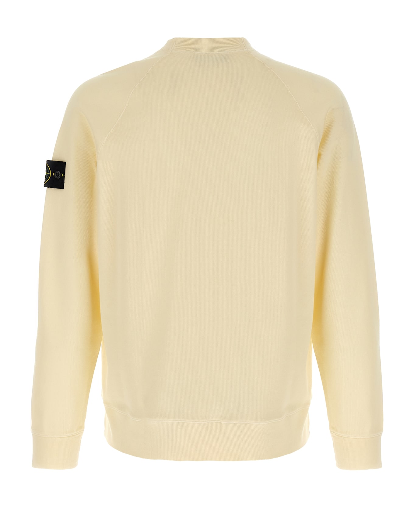 Stone Island Logo Badge Sweatshirt - White