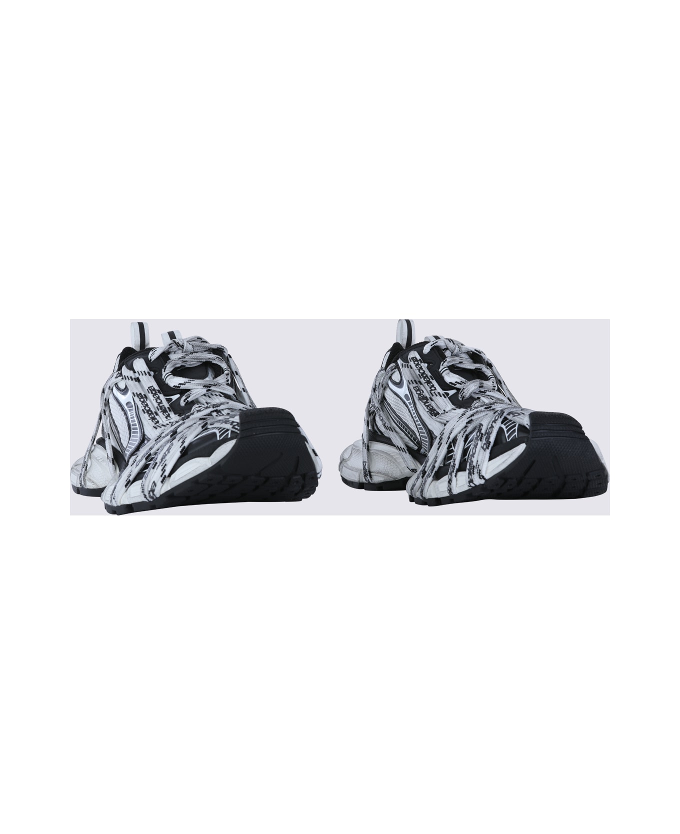 Balenciaga Black And White 3xl Extreme Sneakers - Black