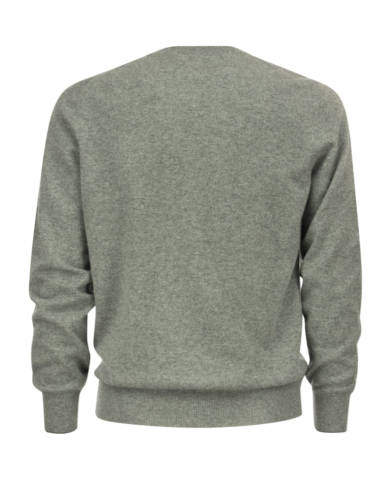 Brunello Cucinelli Pure Cashmere Crew-neck Sweater - Melange Grey フリース