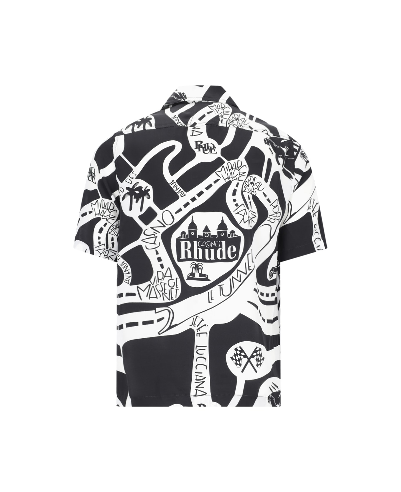 Rhude Printed Shirt - Black   シャツ