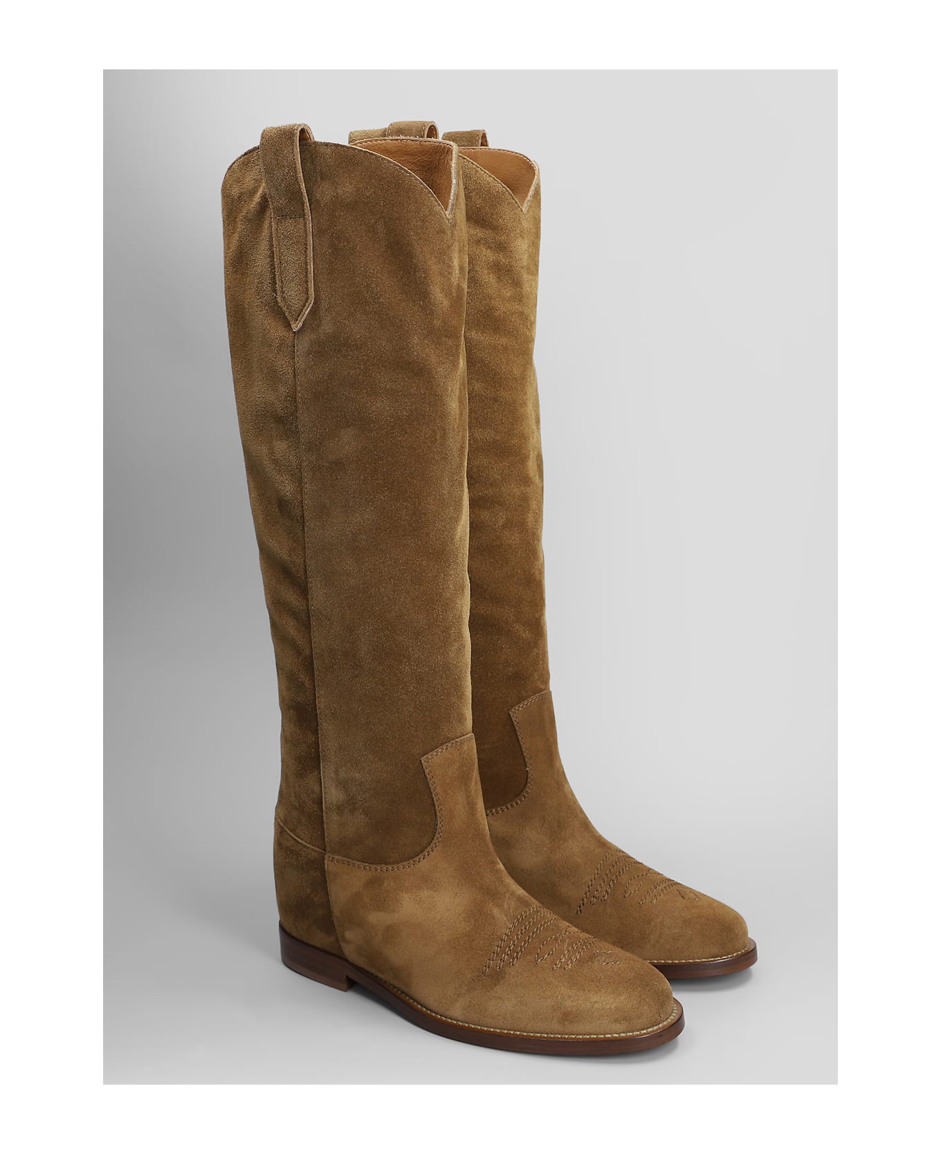 Via Roma 15 In Leather Color Suede - leather color