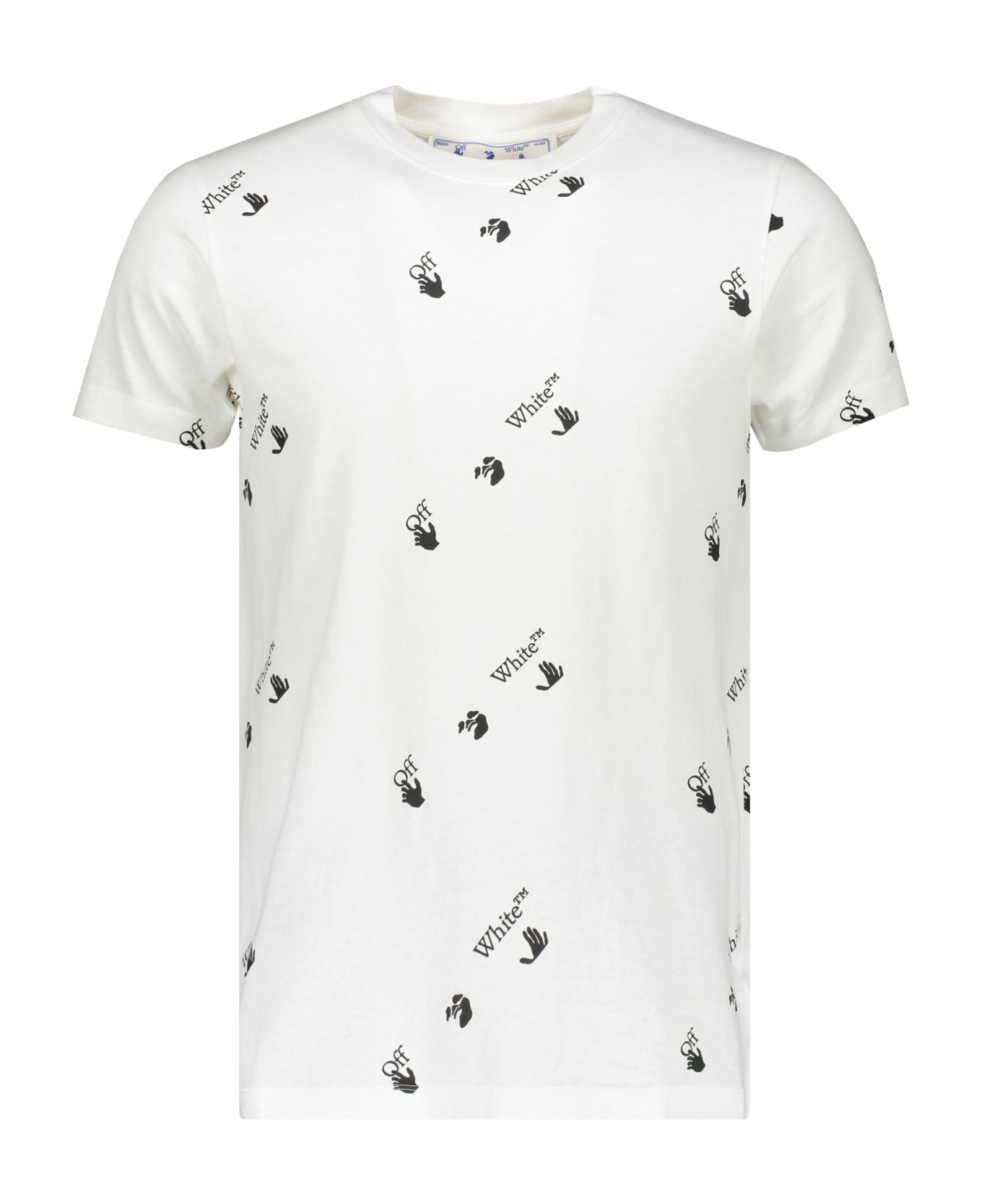 Off-White Short Sleeve Printed Cotton T-shirt - White シャツ