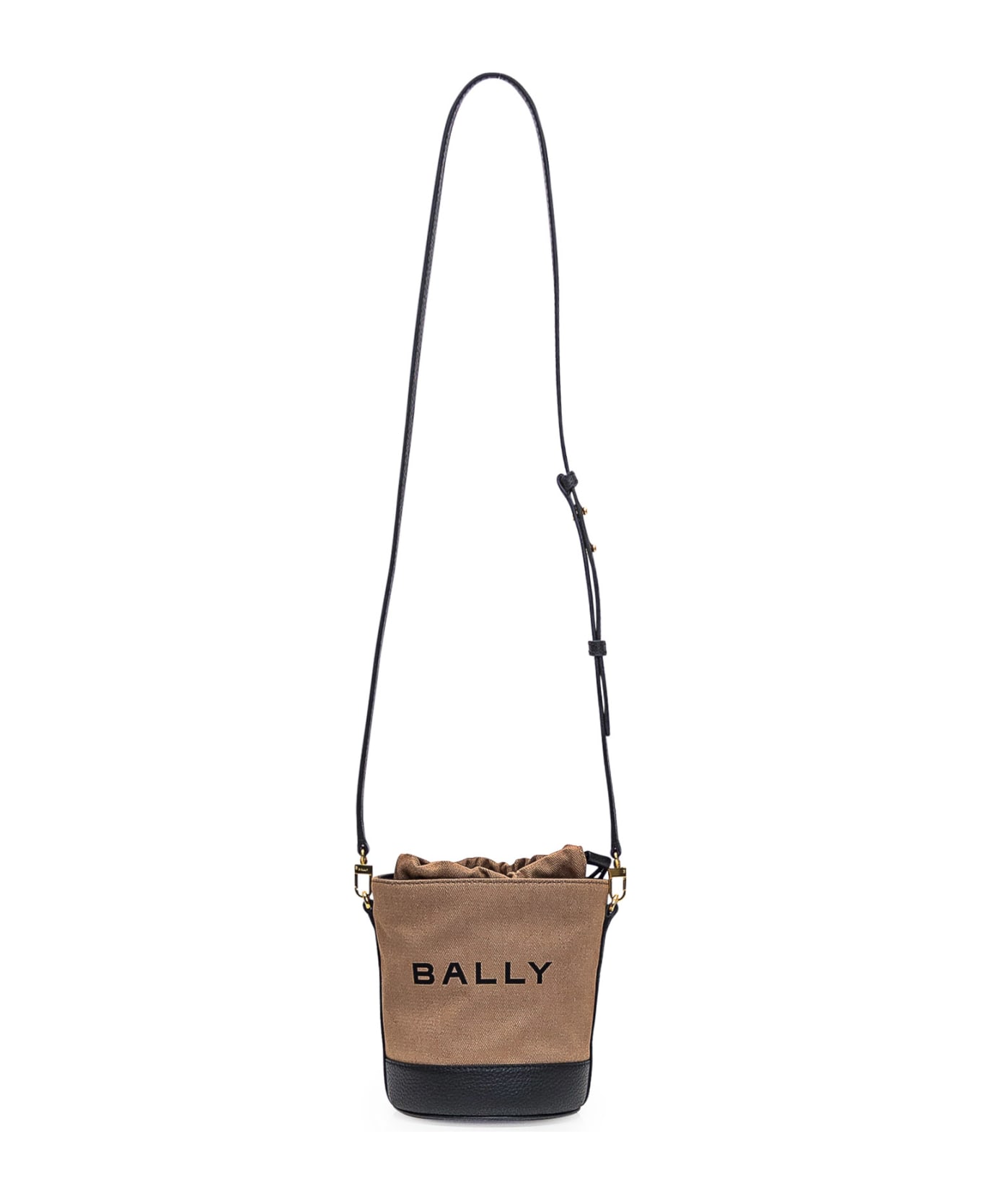 Bally Mini Bucket Bag - SAND/BLACK+ORO