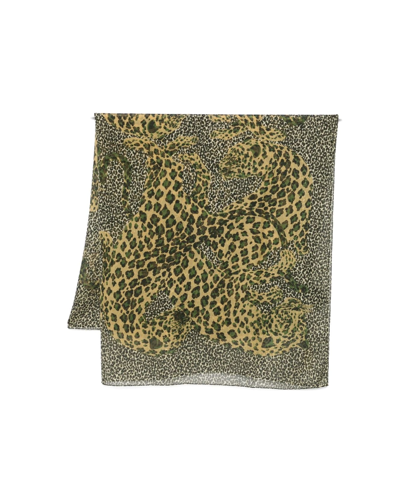 Saint Laurent Printed Foulard - Green
