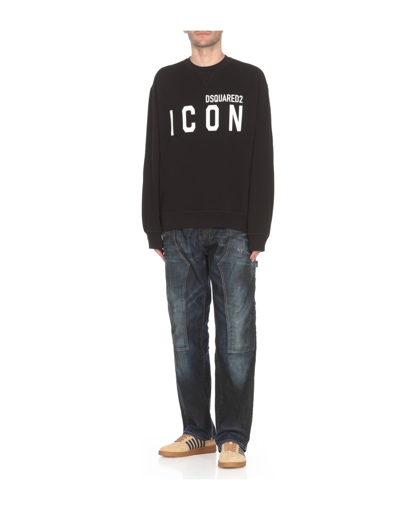 Dsquared2 Sweater With Logo - Black