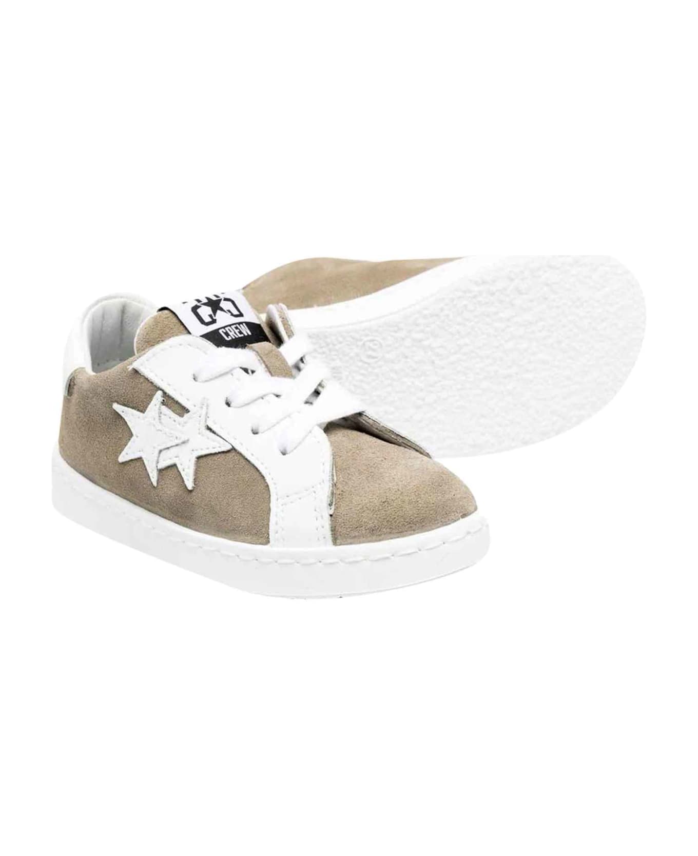 2Star Sneakers With 2star Application - Verde/bianco